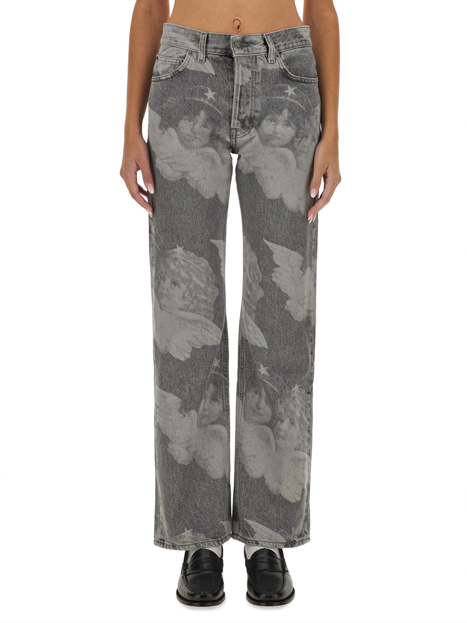 Shop Fiorucci Straight Fit Jeans In Grey