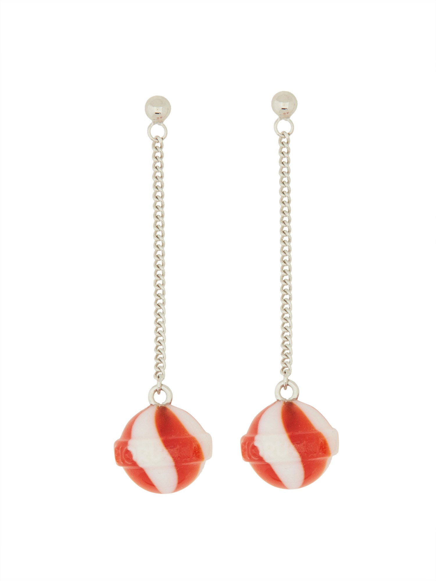 Shop Fiorucci "lollipop" Mini Earrings In Multicolour