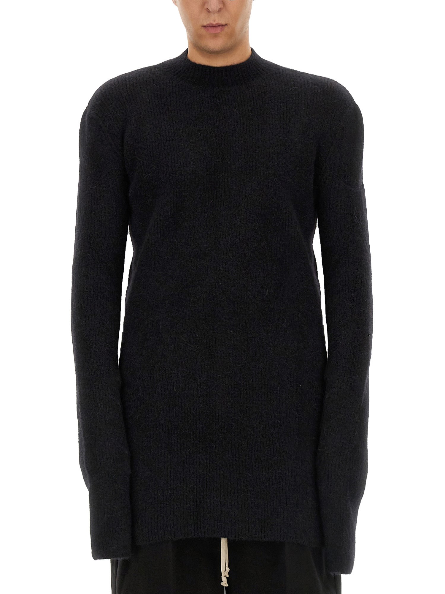 Shop Rick Owens Wool Jersey. In Black