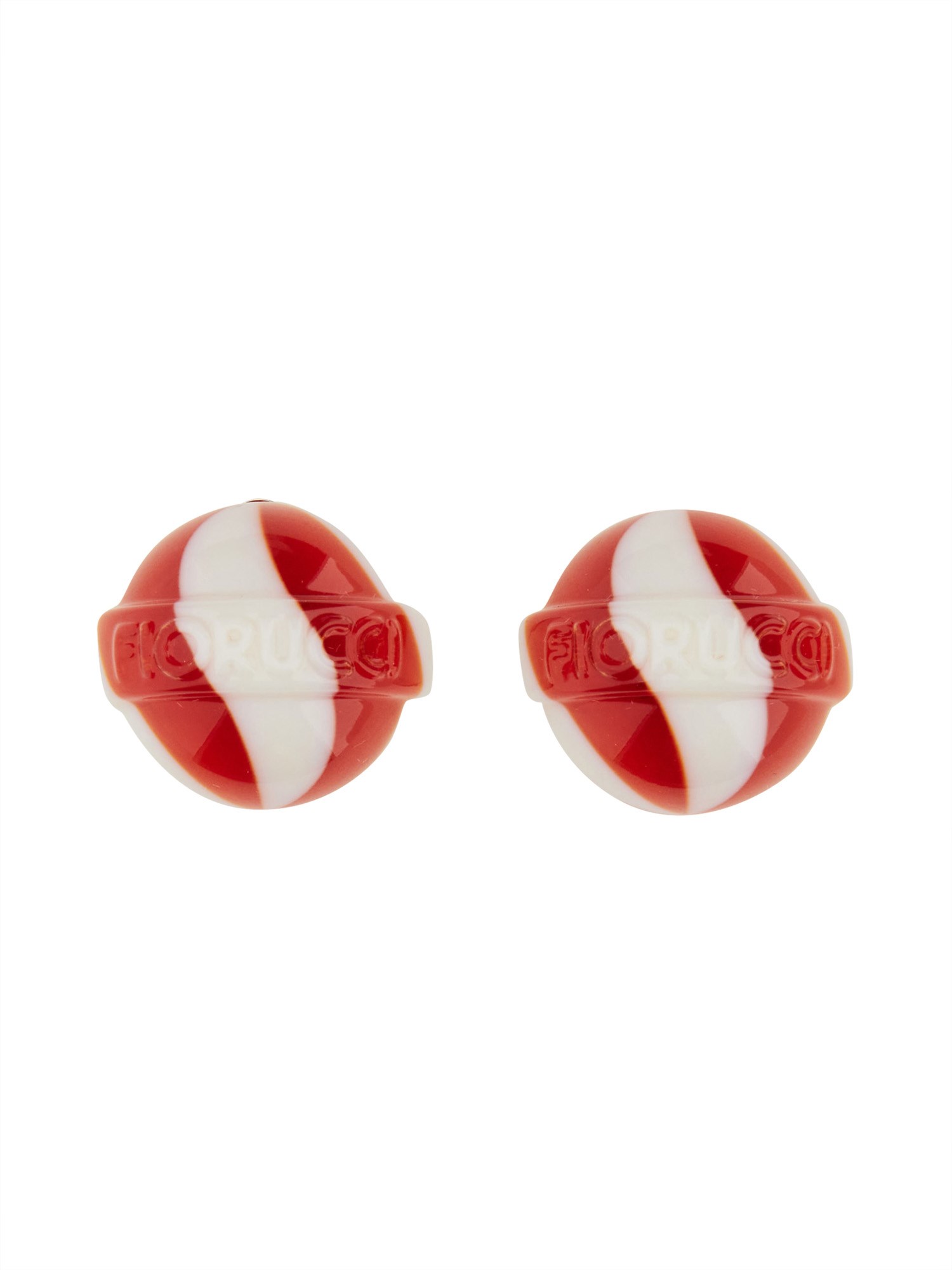 Shop Fiorucci "lollipop" Earrings In Multicolour