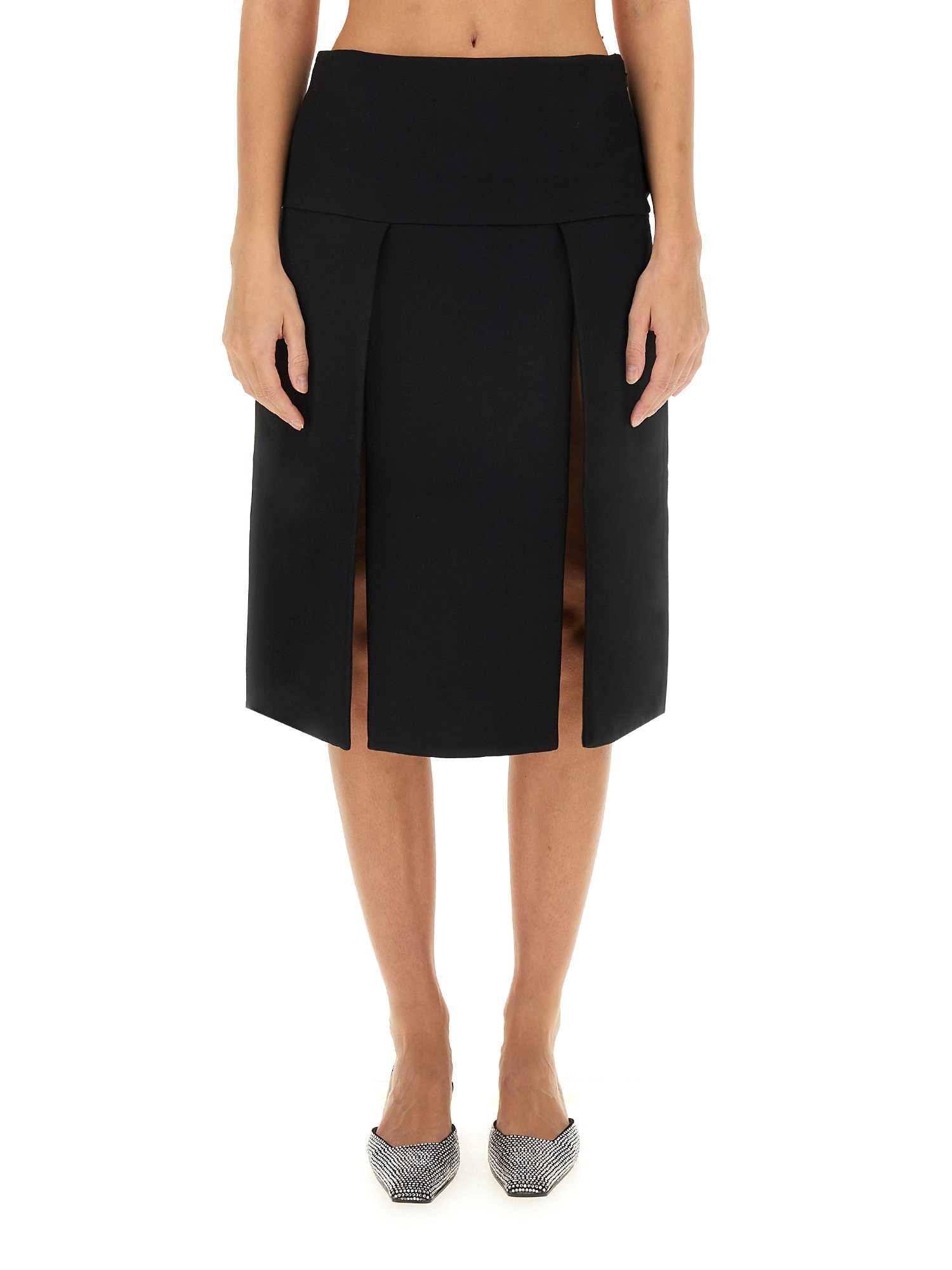 Shop Khaite Kidd Skirt In Black