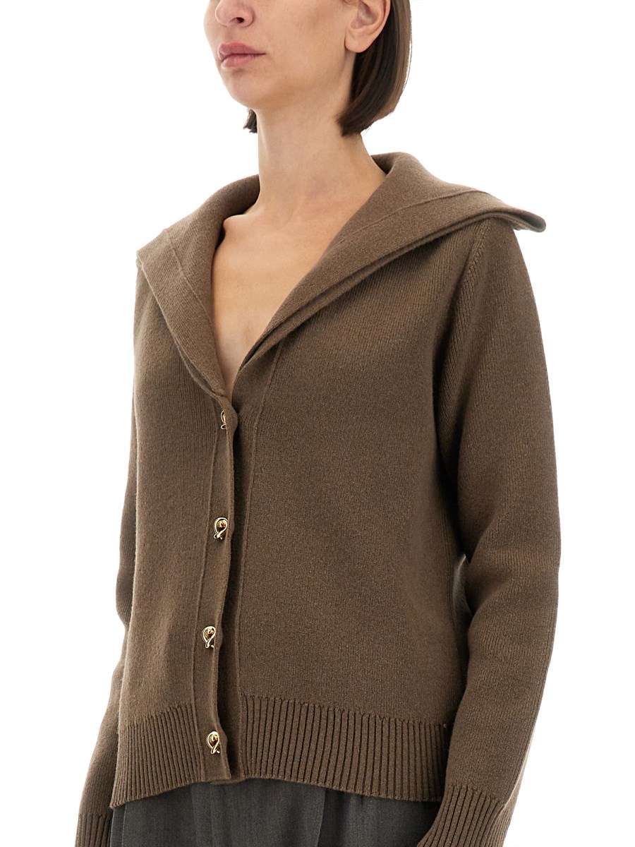 Bottega Veneta Cappuccino Wool Blend Cardigan