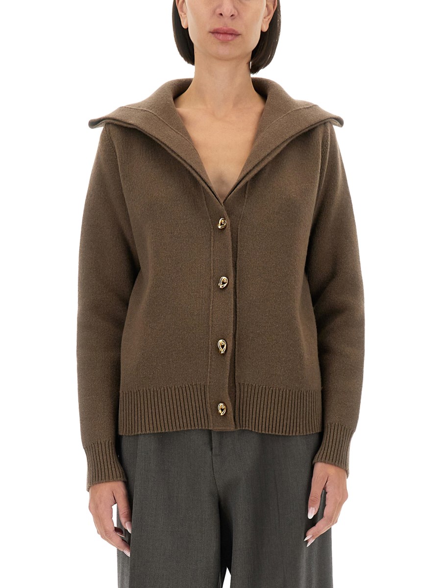 BOTTEGA VENETA CARDIGAN IN LANA COMPATTA