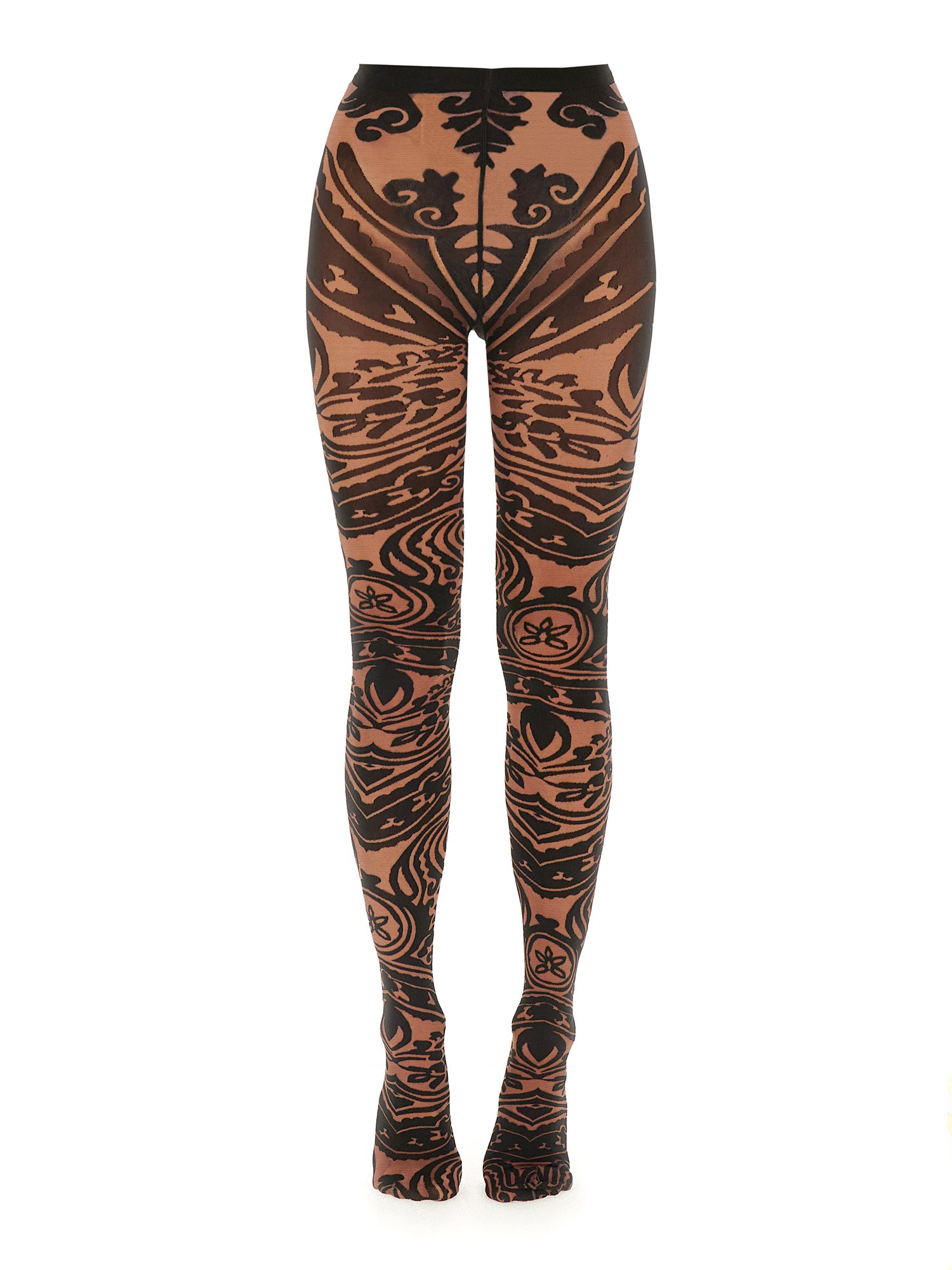 Shop Etro X Wolford Tights In Brown