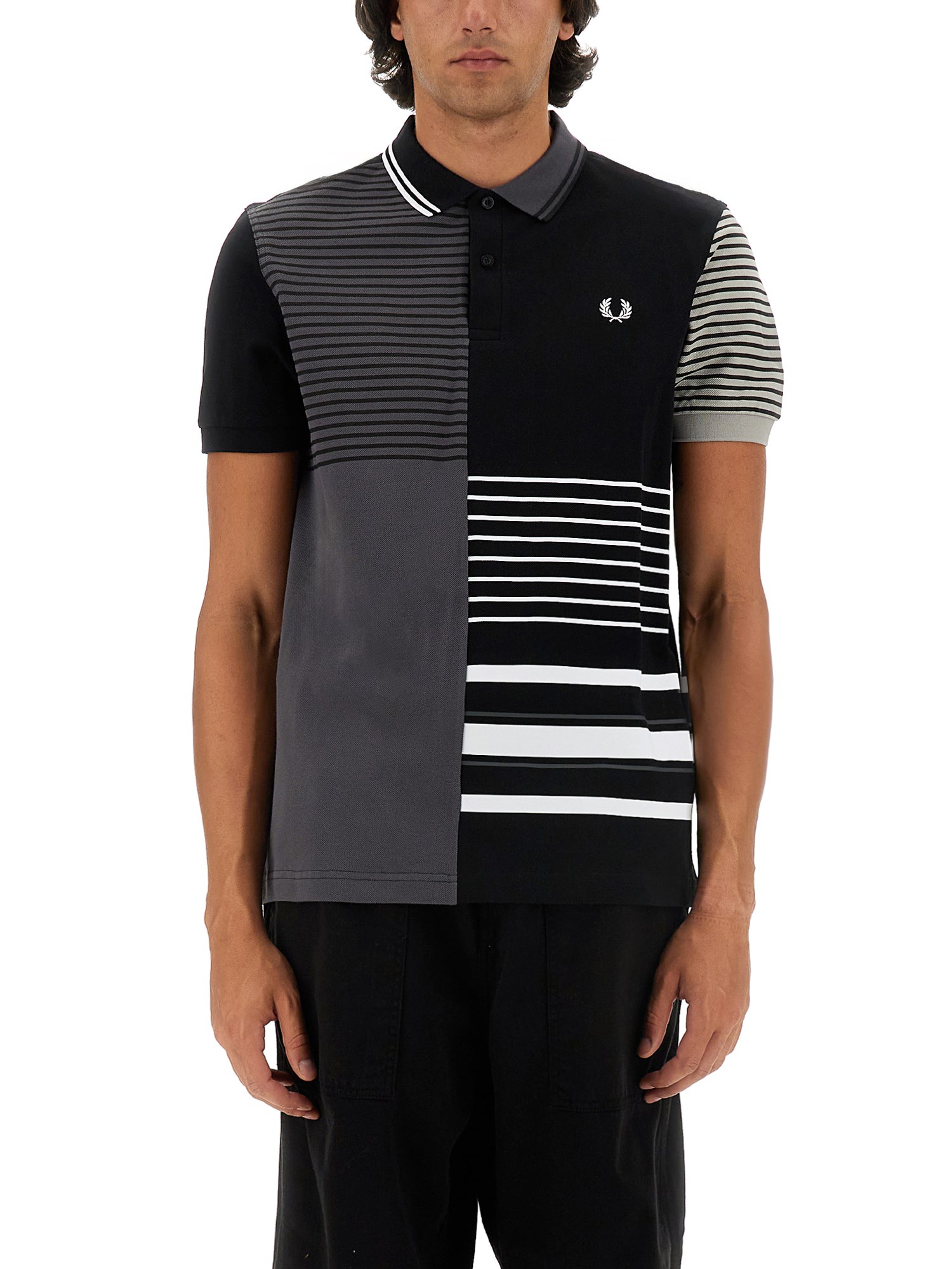 Shop Fred Perry X Beams Polo With Logo In Black