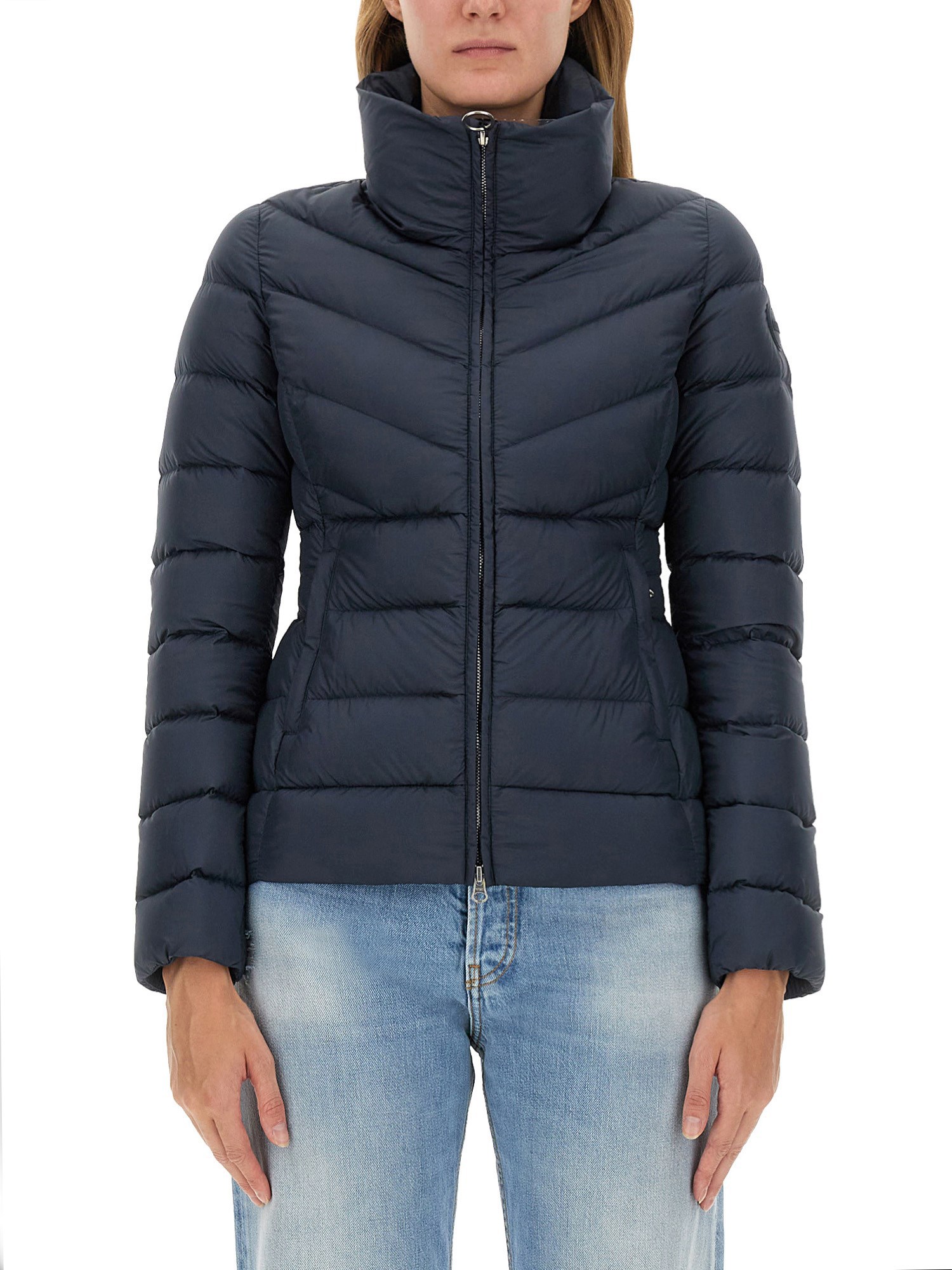 Shop Colmar Originals Down Jacket With Logo In Blue