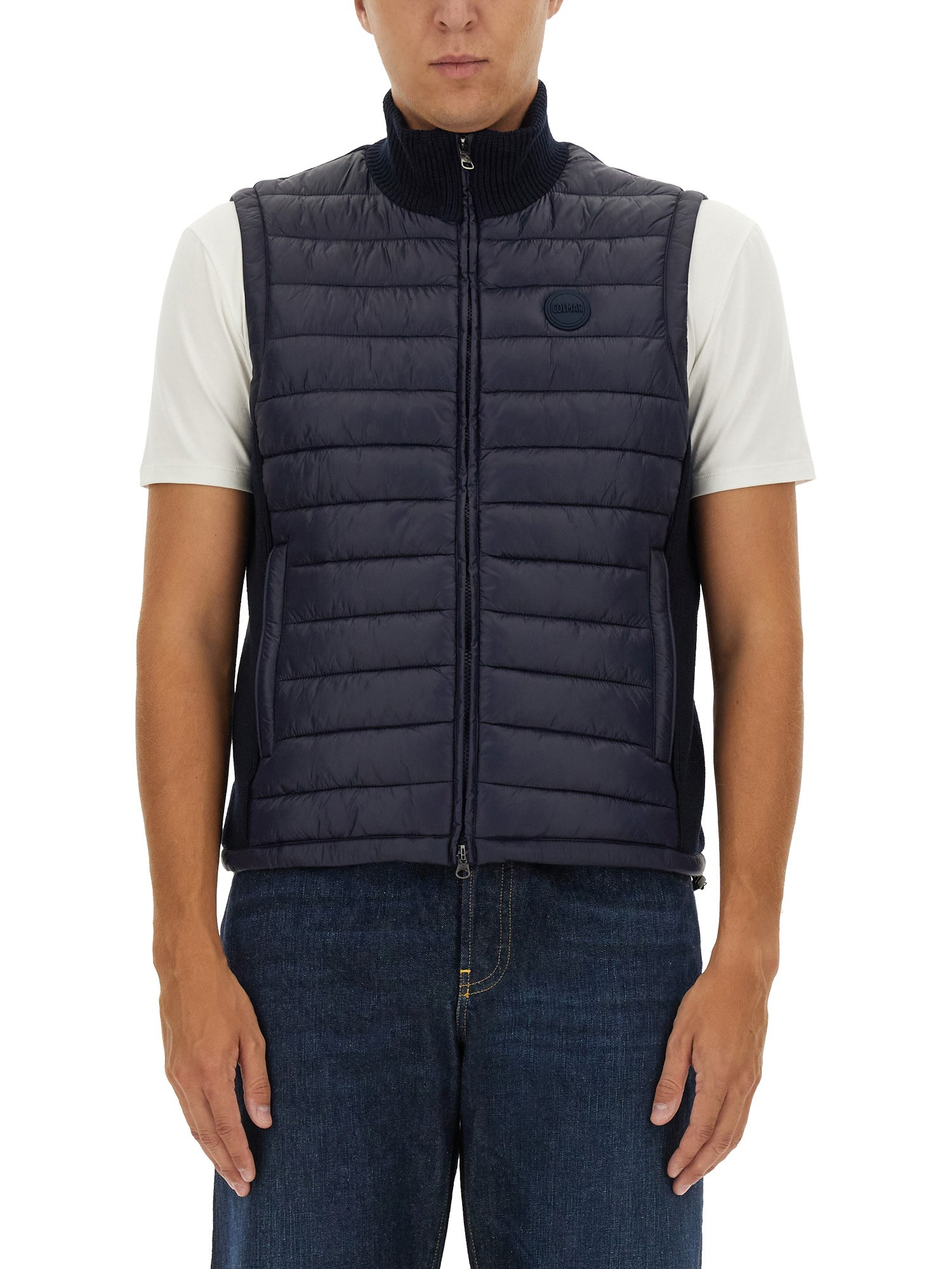 Shop Colmar Originals Down Vest With Logo In Blue