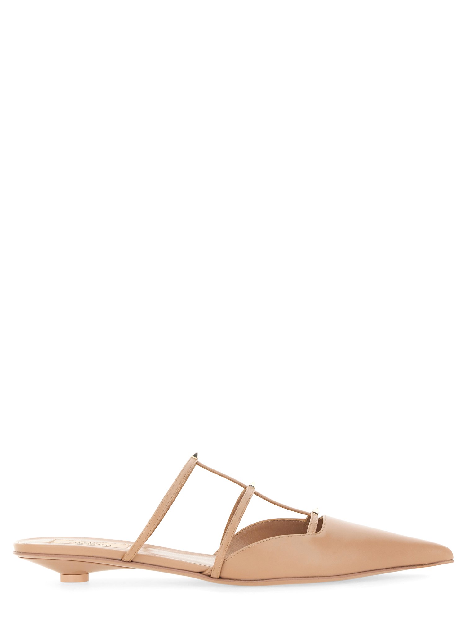 Shop Valentino Mules Rockstud Wispy In Pink