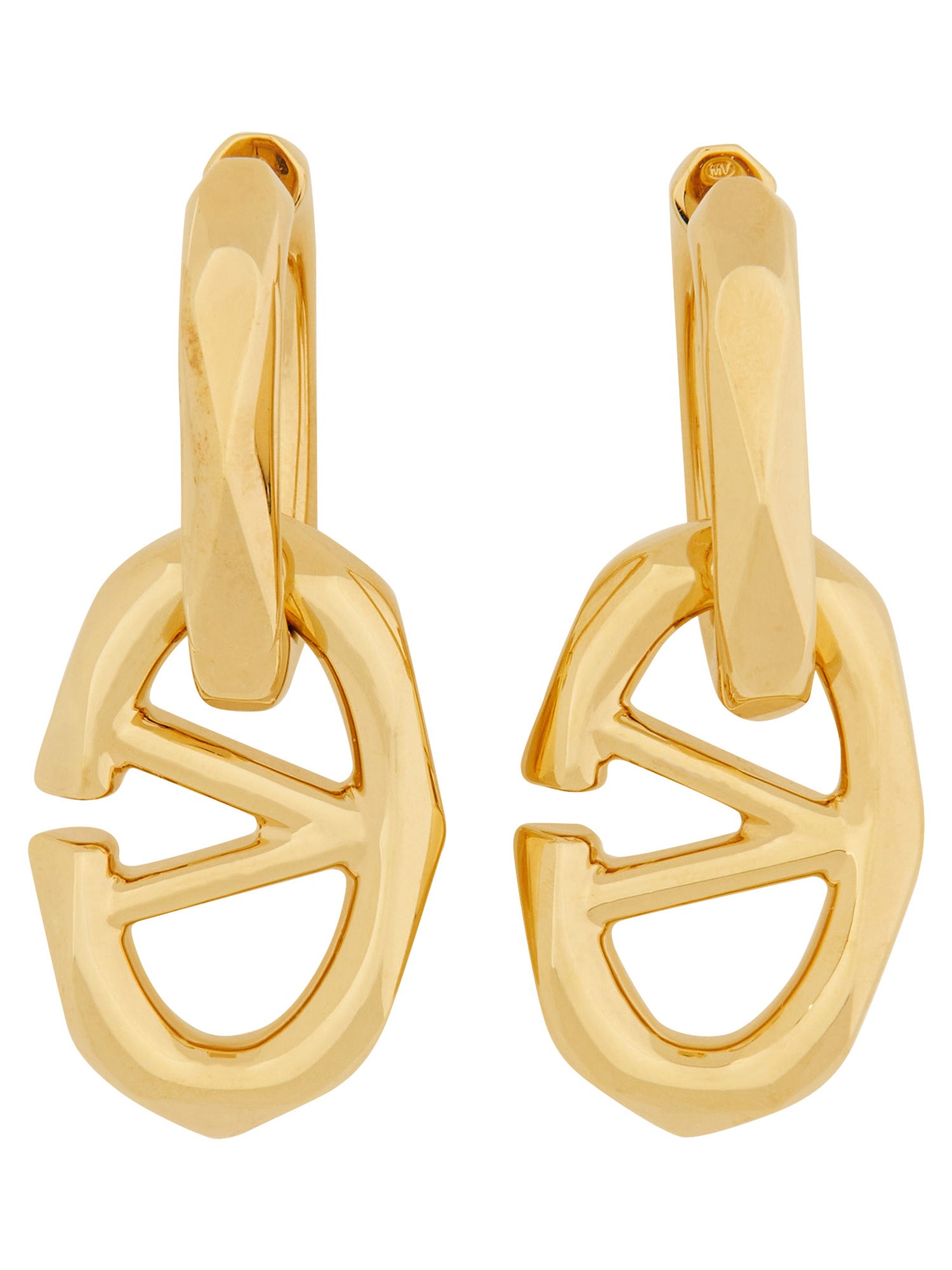 Shop Valentino Signature Vlogo Earring In Gold