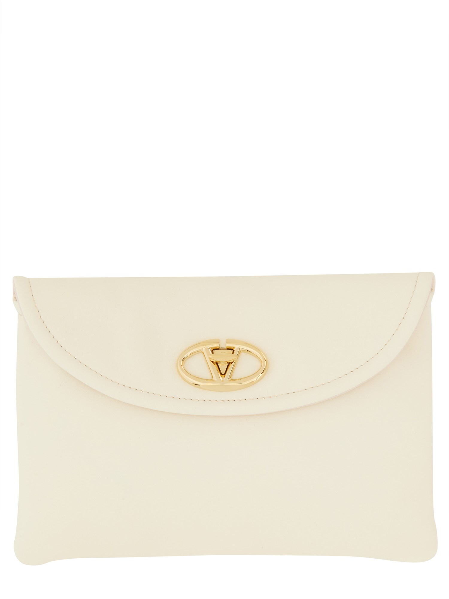 Shop Valentino Pouch Vlogo In Ivory