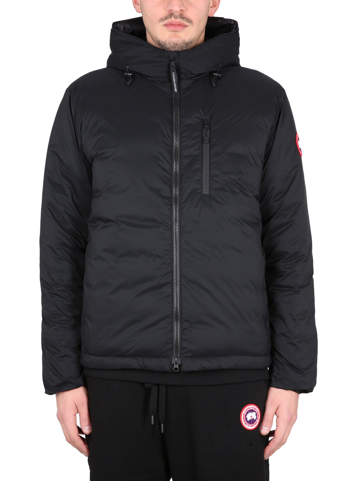 Shop Canada Goose Down Jacket "lodge" In Black