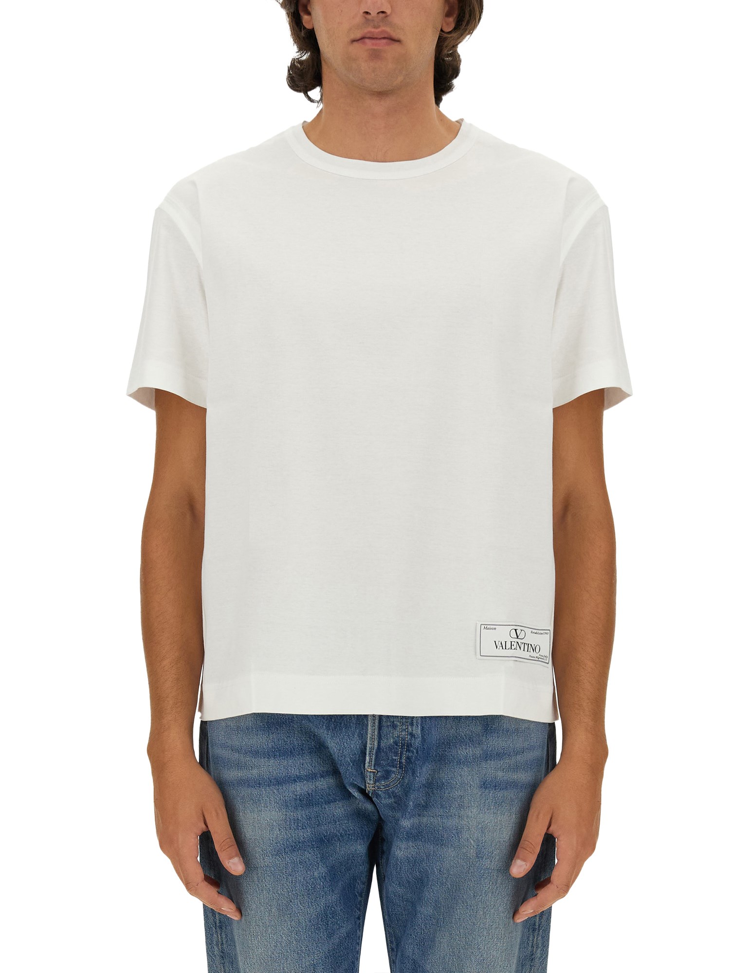 Shop Valentino T-shirt With Logo In White