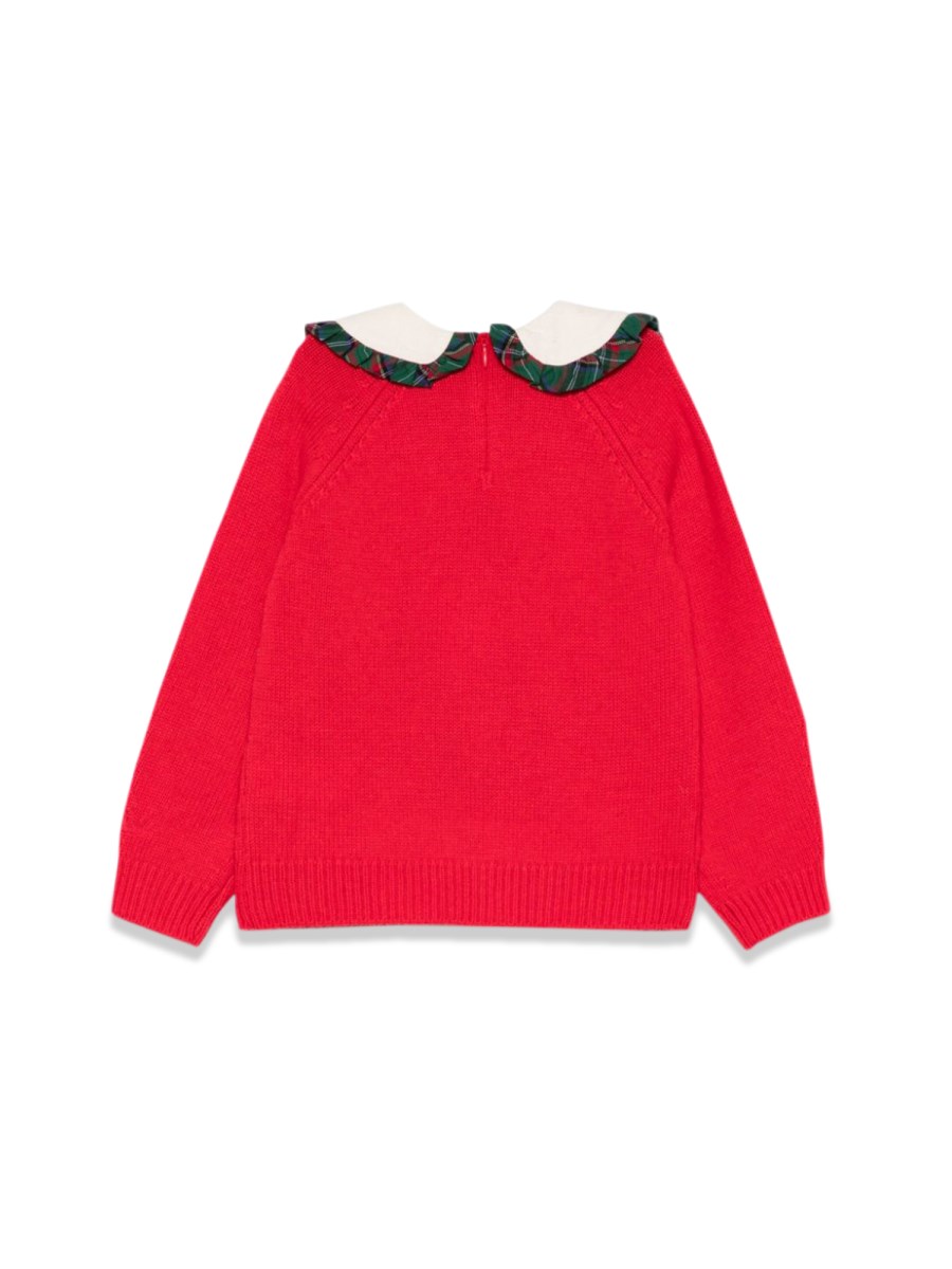 collar sweater with baloon cuff