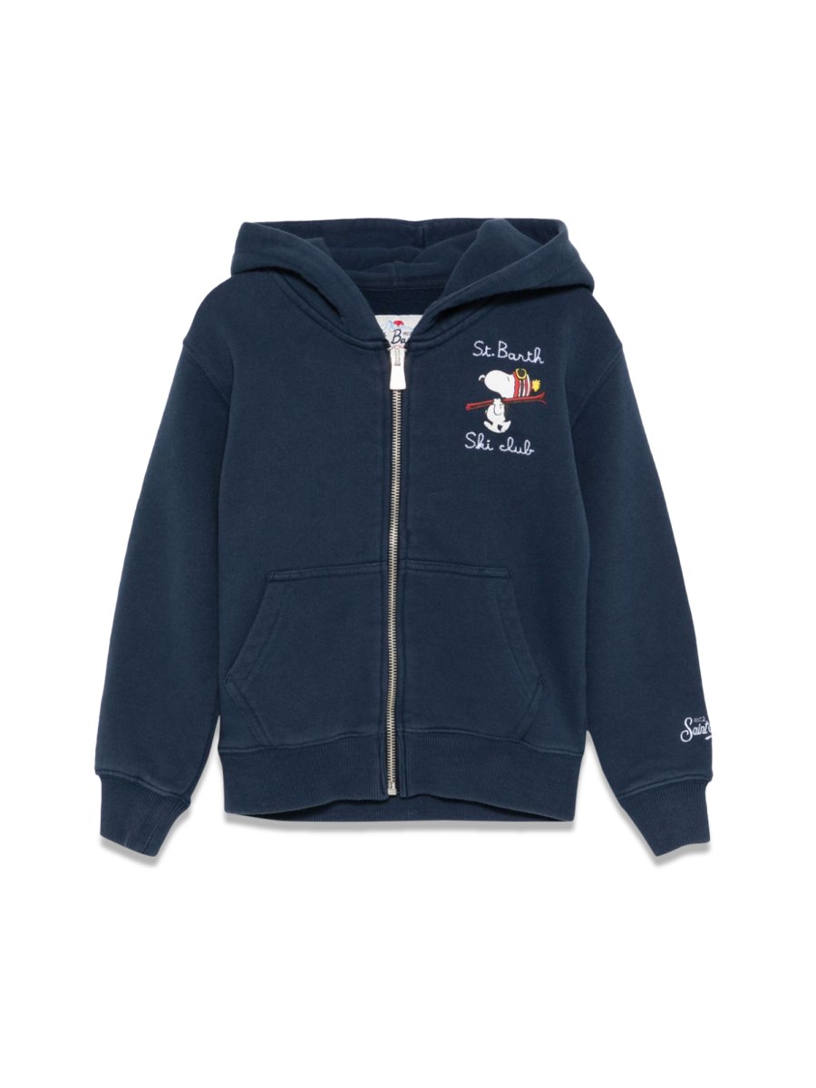 cotton fleece hoody with zip