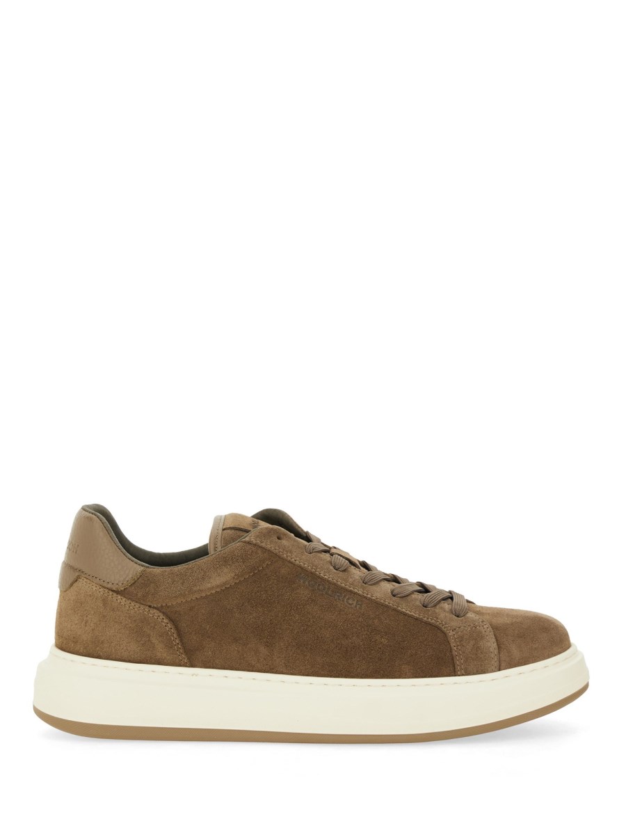 WOOLRICH SNEAKER NARROW IN PELLE SCAMOSCIATA