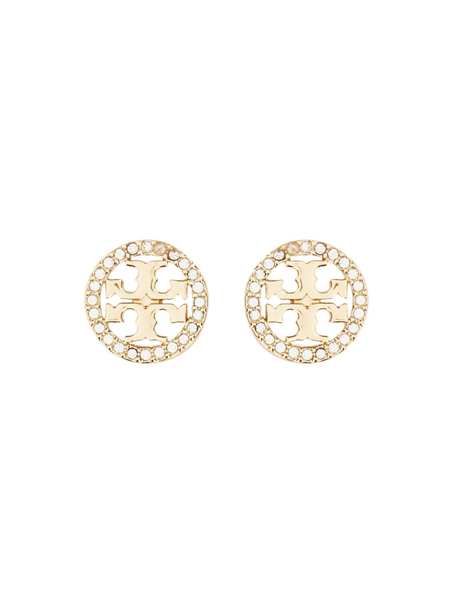 ORECCHINI CIRCLE-STUD CRYSTAL LOGO 