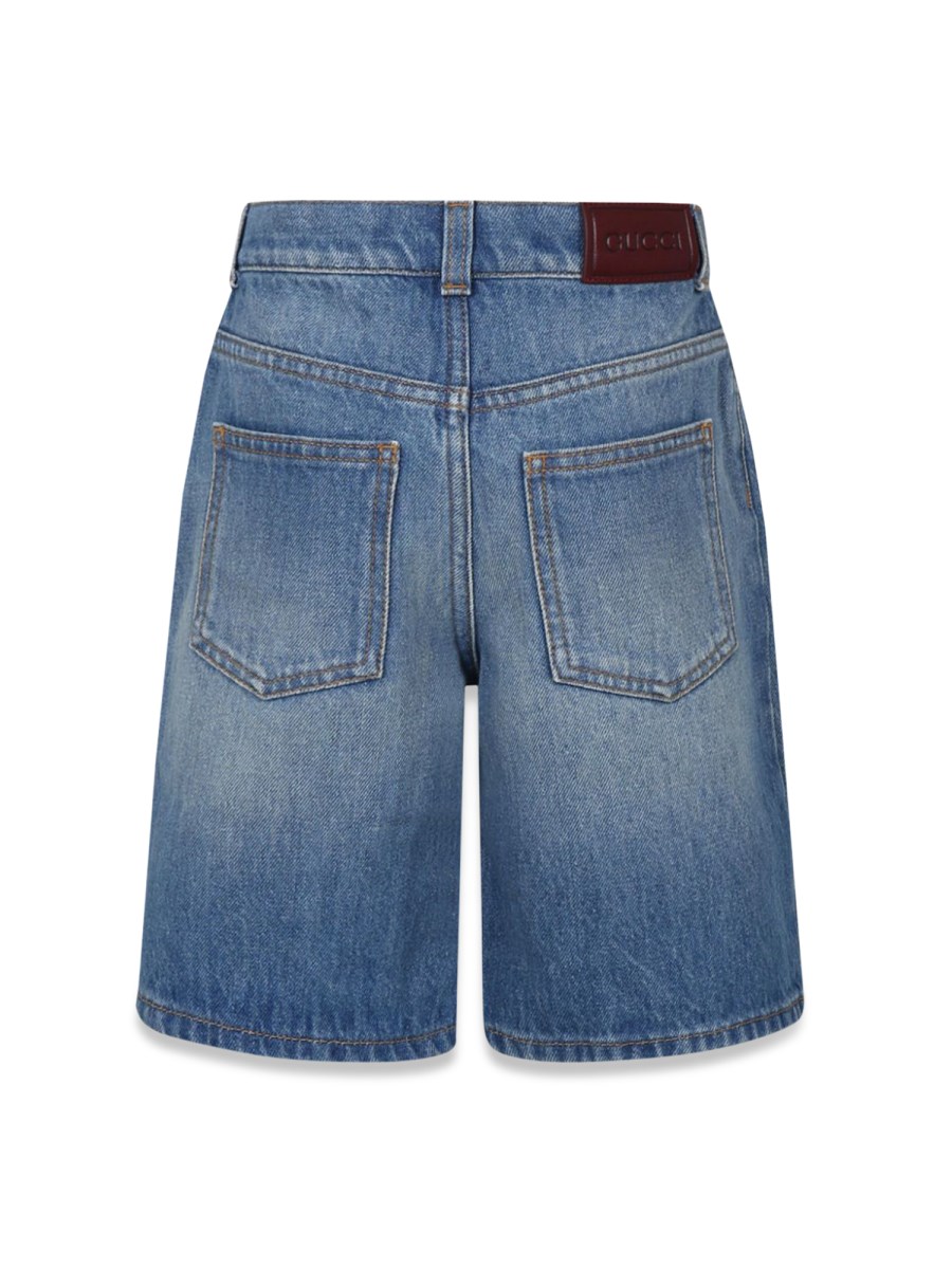 SHORTS IN DENIM CON NASTRO WEB