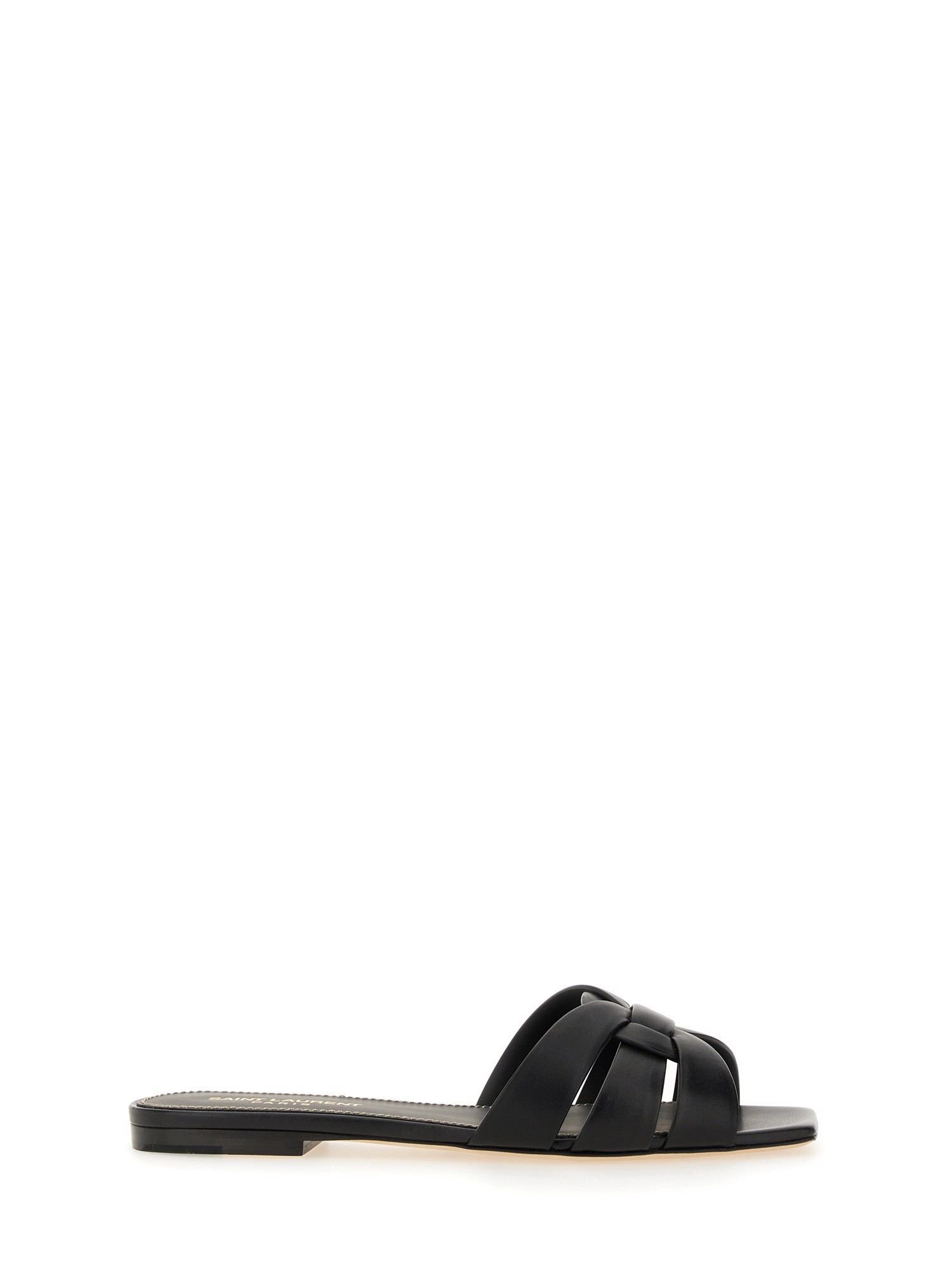 Saint Laurent Paris Women Tribute Mules In Smooth Leather In Black