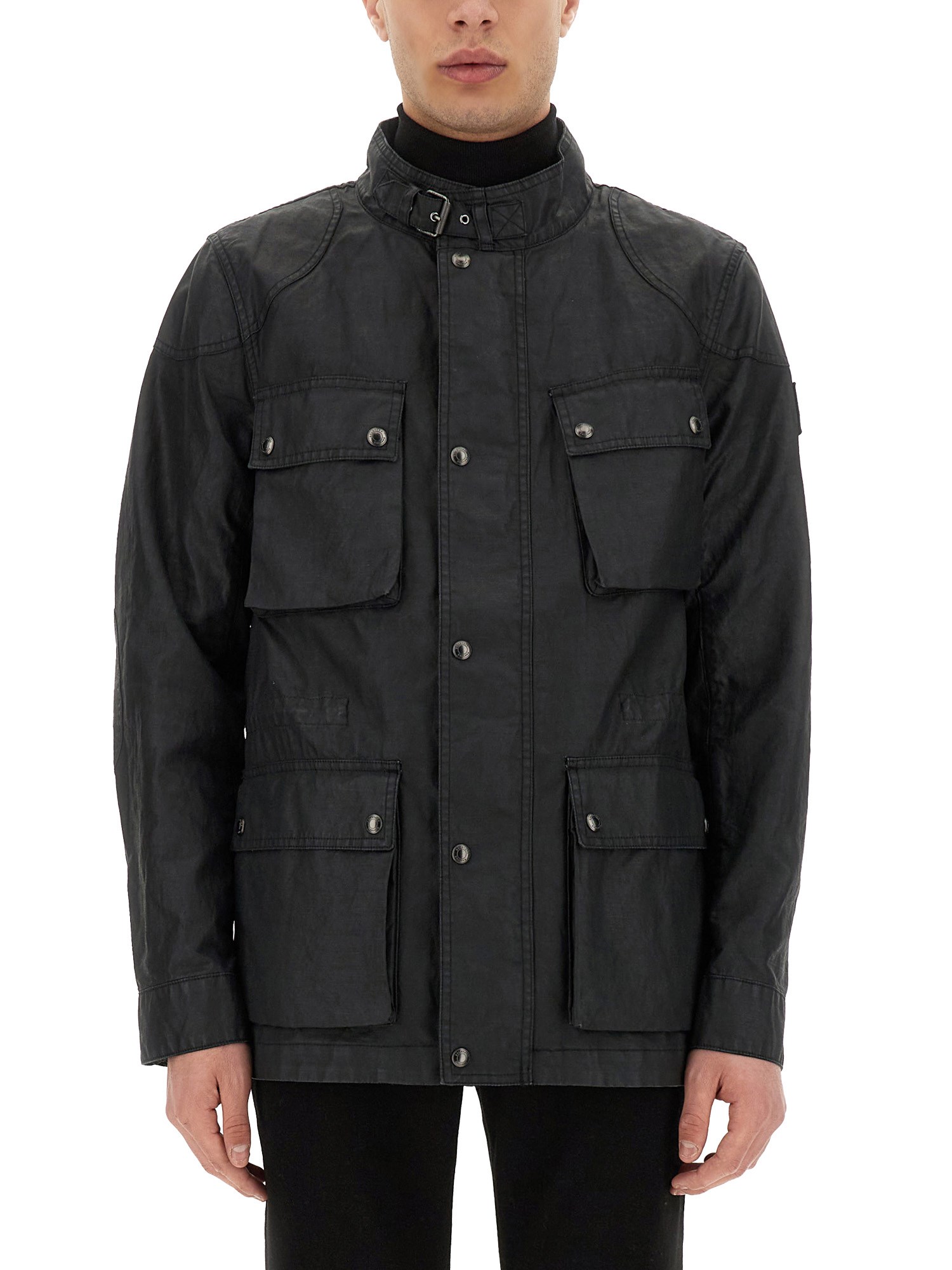 Belstaff Men's Fieldmaster Wax Jacket In Black