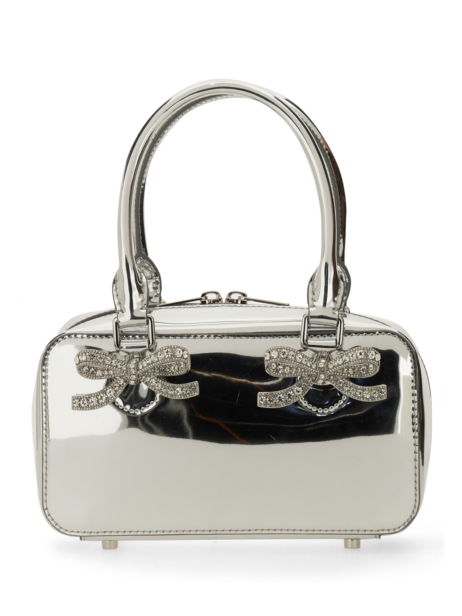 Self-portrait Mini Bag In Silver