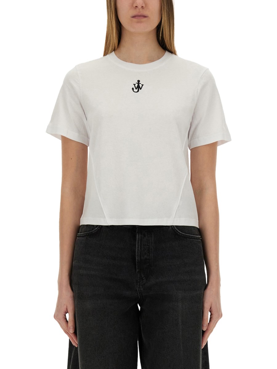 T-SHIRT CROPPED CON LOGO ANCHOR JWA