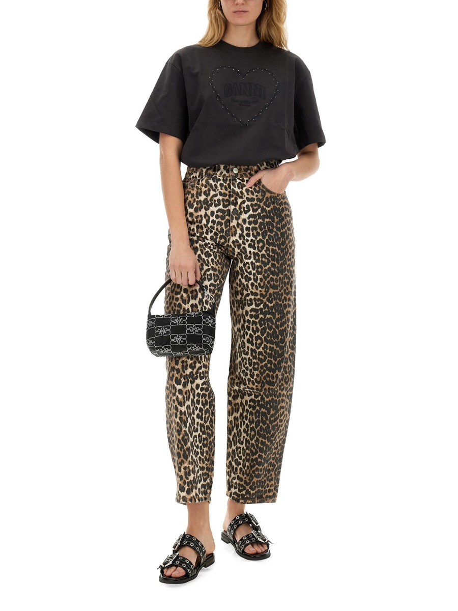 JEANS STARY IN DENIM LEOPARDATO