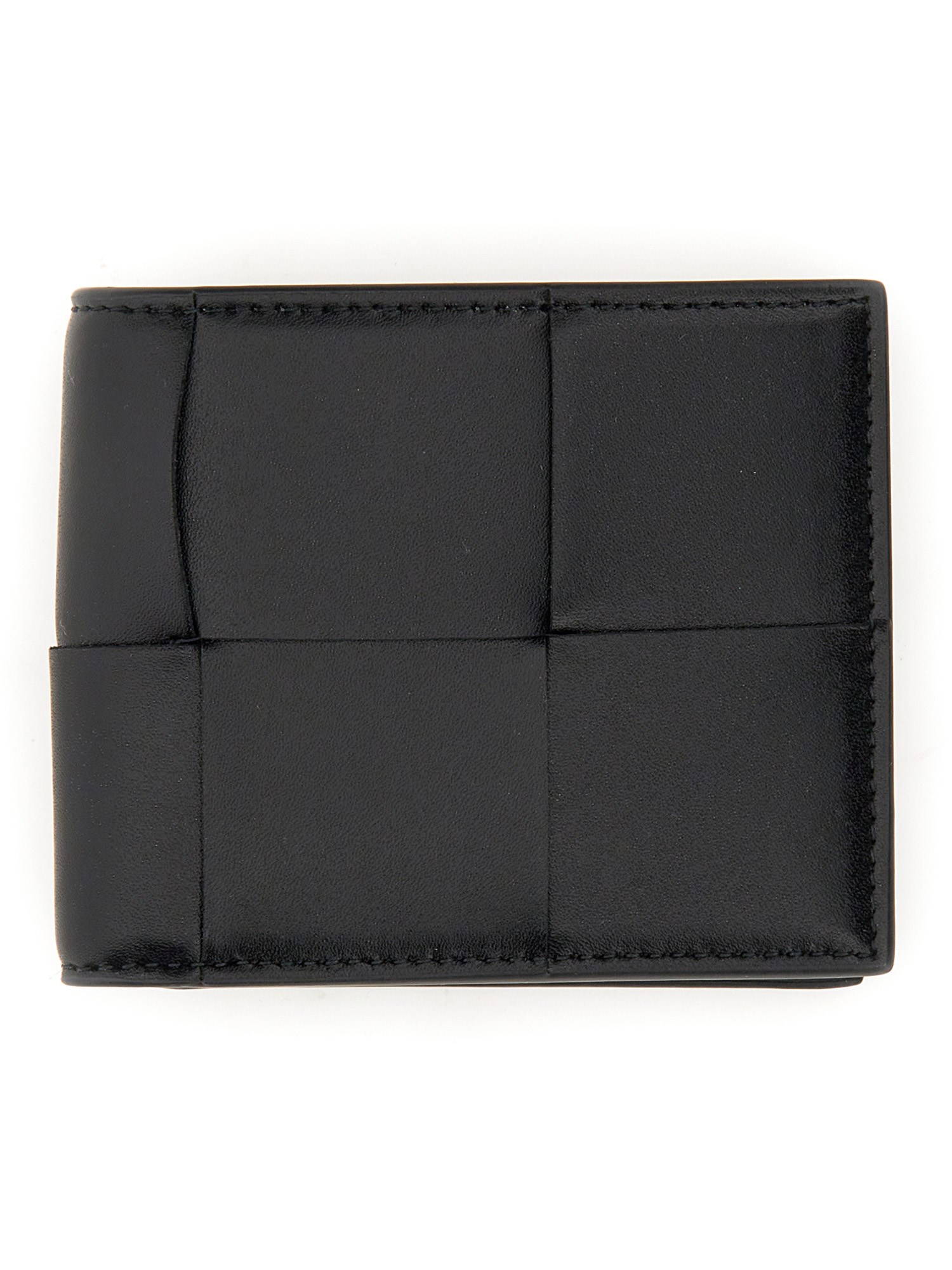 Shop Bottega Veneta Bi-fold Cassette Wallet In Black