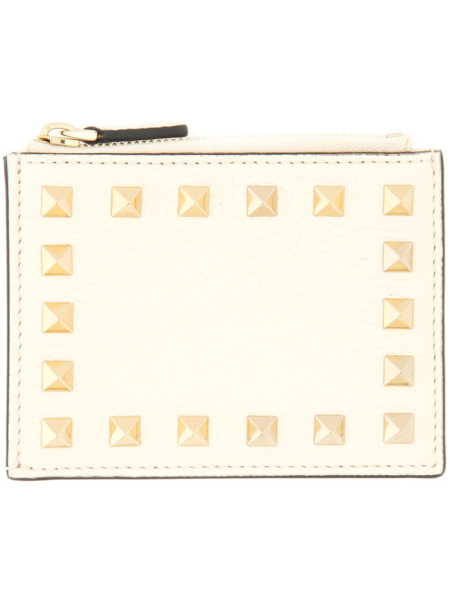 Valentino "rockstud" Wallet In Ivory