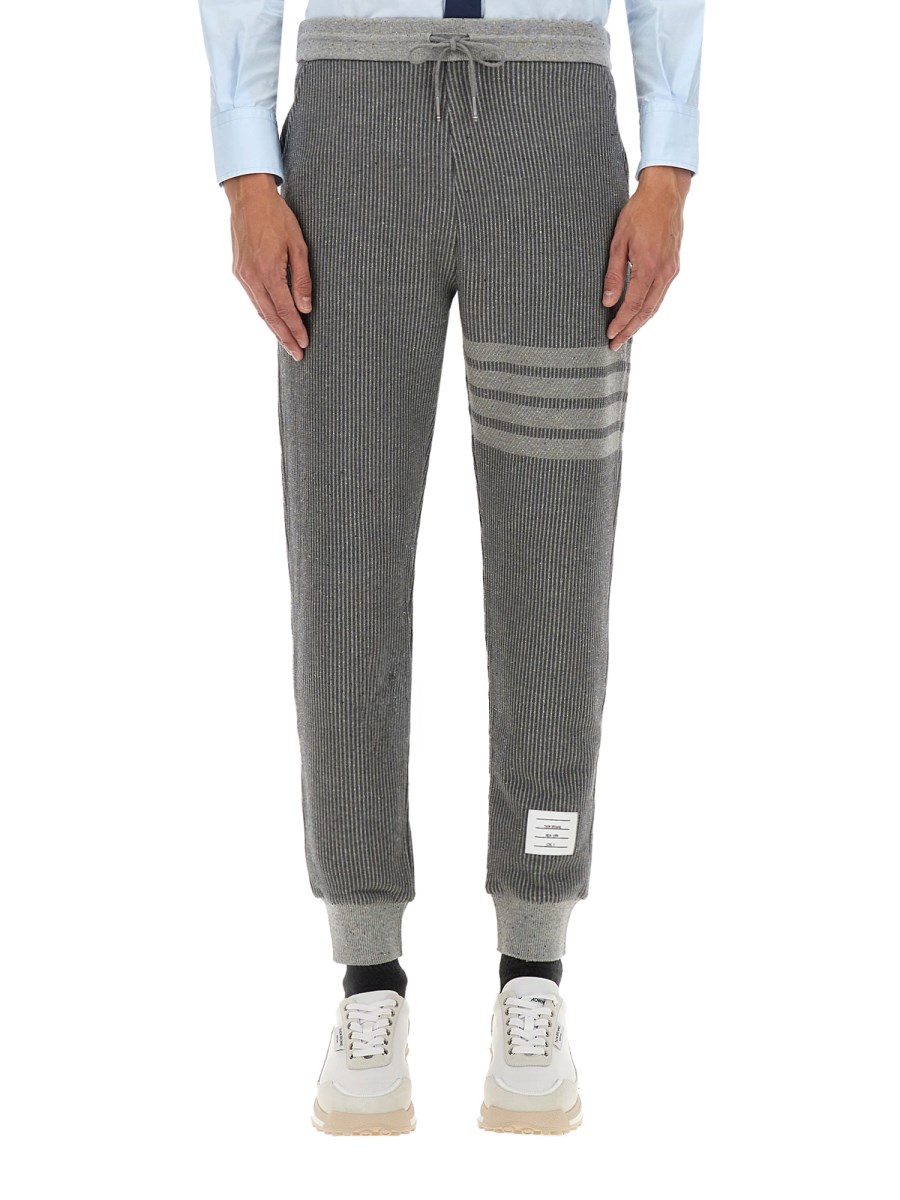 PANTALONE IN COTONE E SETA 