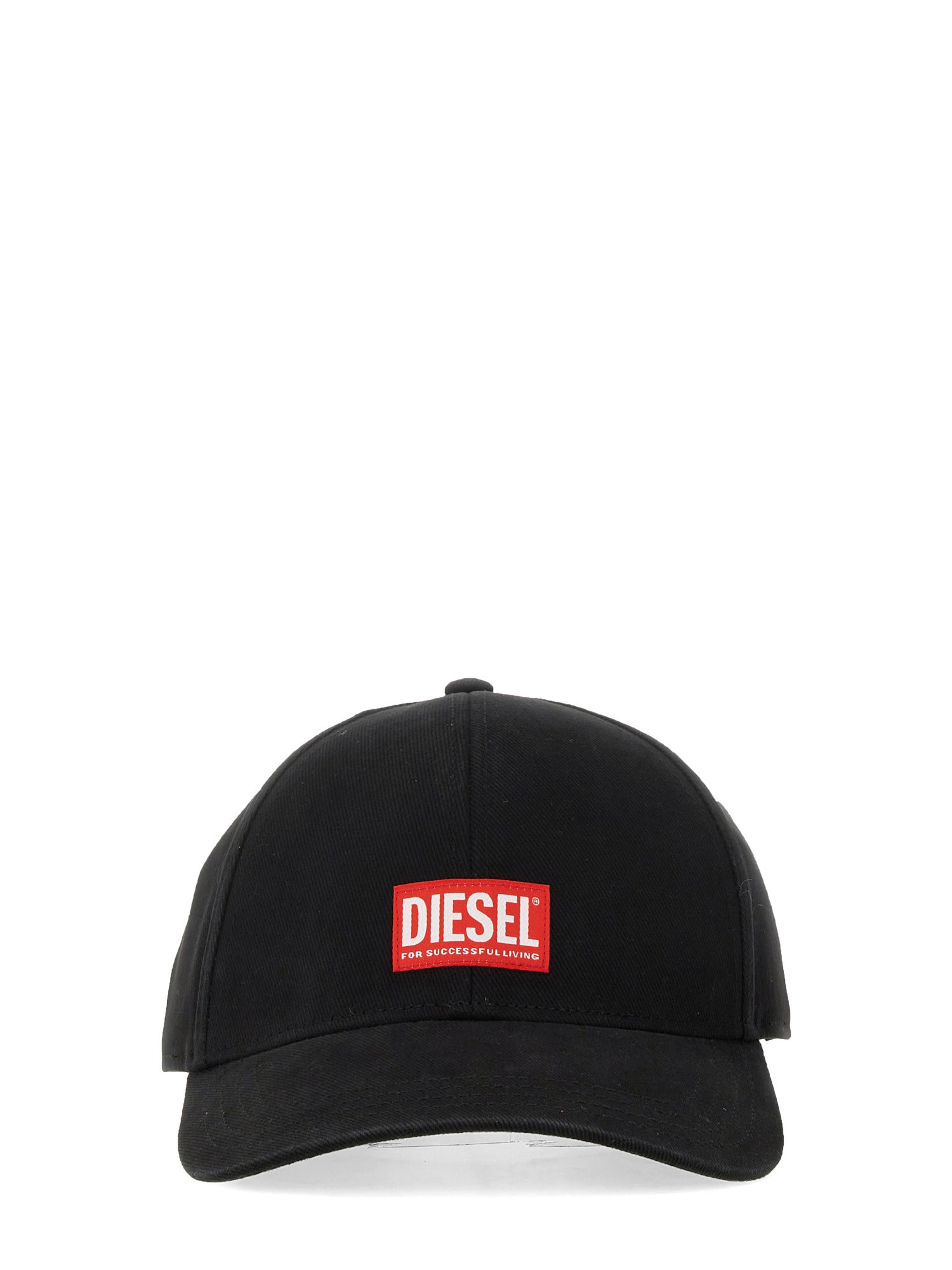 Diesel Corry-jacq-wash Logo Baseball Cap In Black