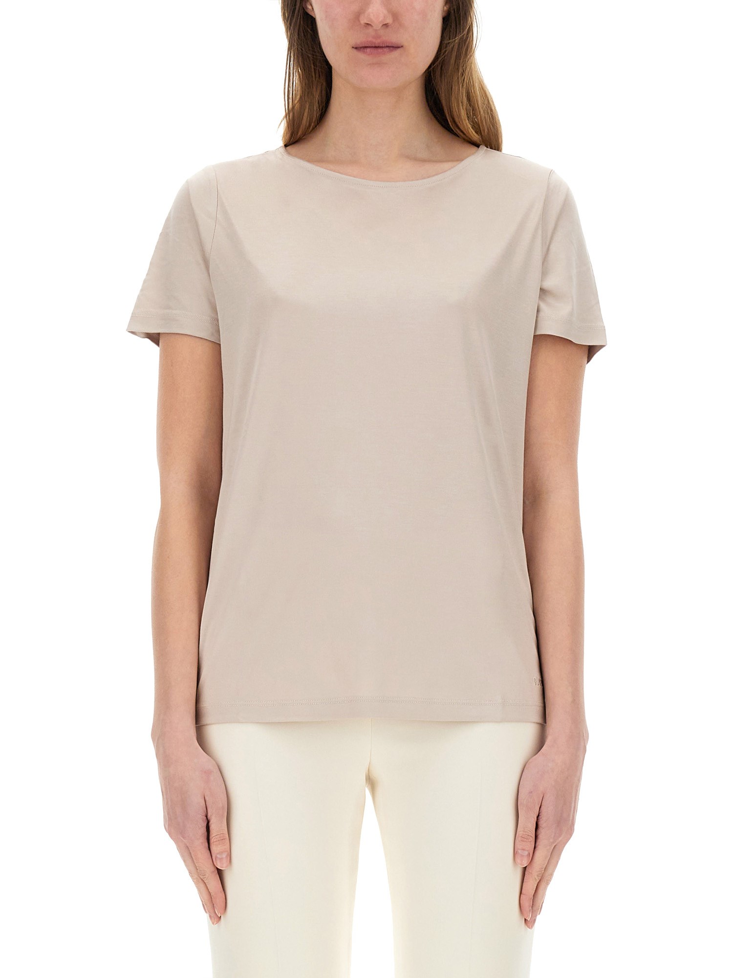 Fay Basic Round Neck Short Sleeve T-shirt In White