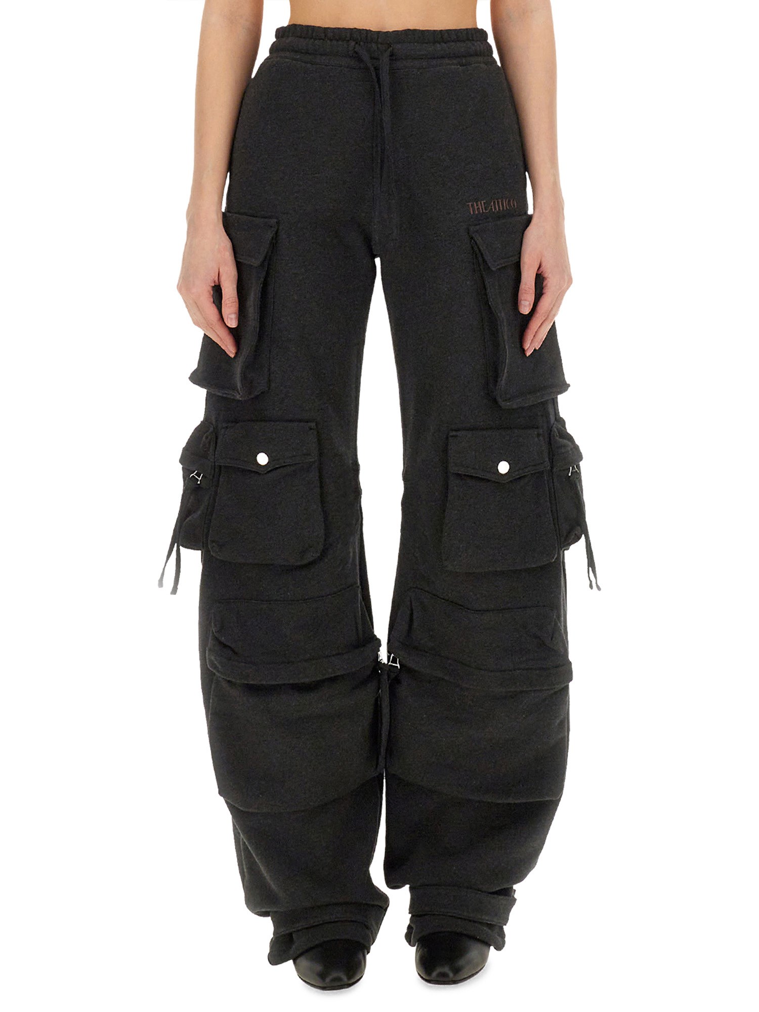 Shop Attico Cargo Pants In Grey