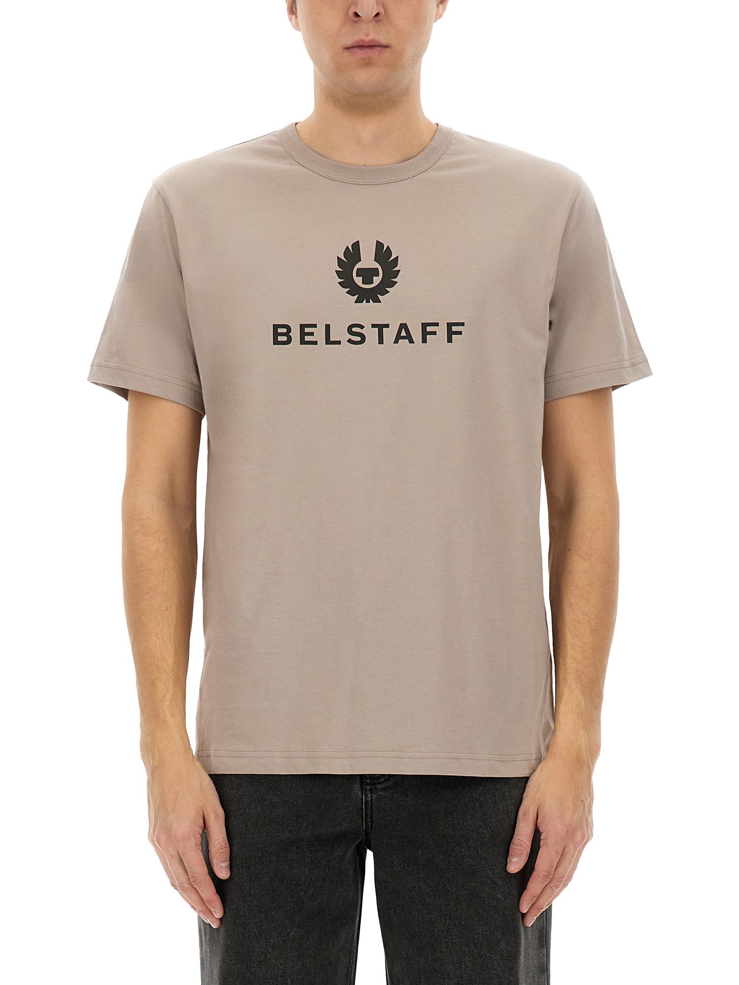 Belstaff T-shirt With Logo In Nude