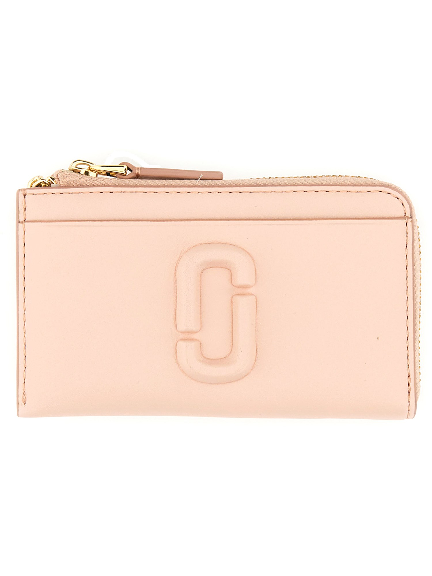 Marc Jacobs The Covered J Marc Top Zip Mutil Wallet In Pink