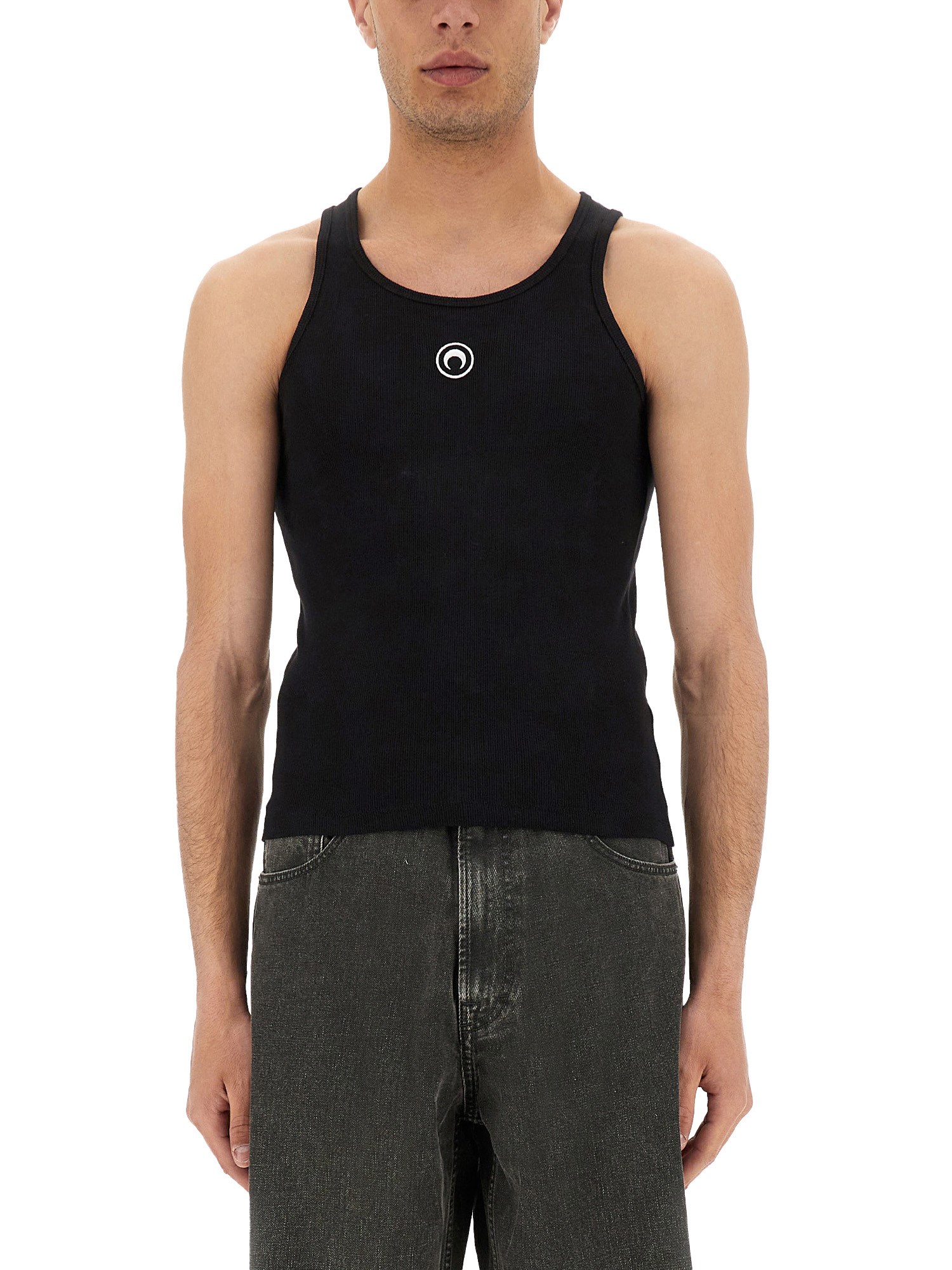 Marine Serre｜ (WBA018ACLEA0051 BK99) Moon Logo Stretched Jersey Boxer Short • Marine Serre
