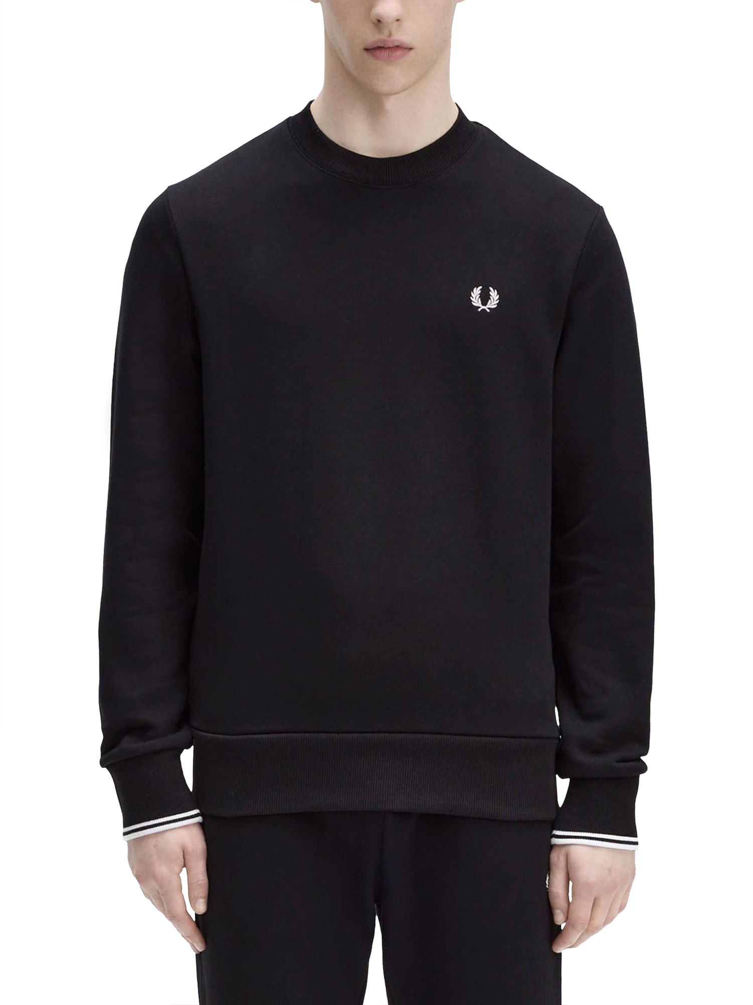 Fred Perry Printed Duchesse Mini Skirt With Pleats In Black