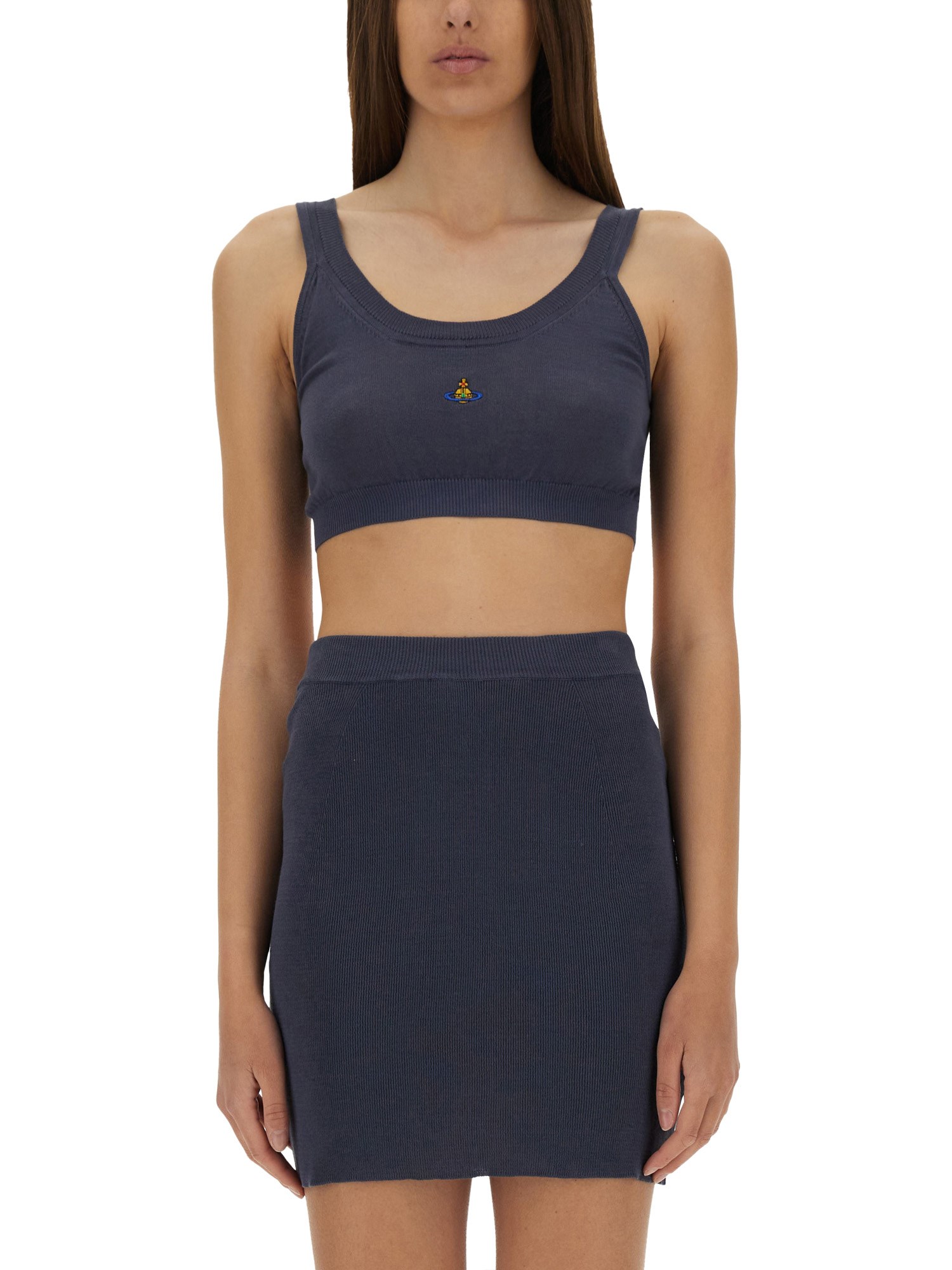 Vivienne Westwood Cropped Sleeveless Ribbed Top
