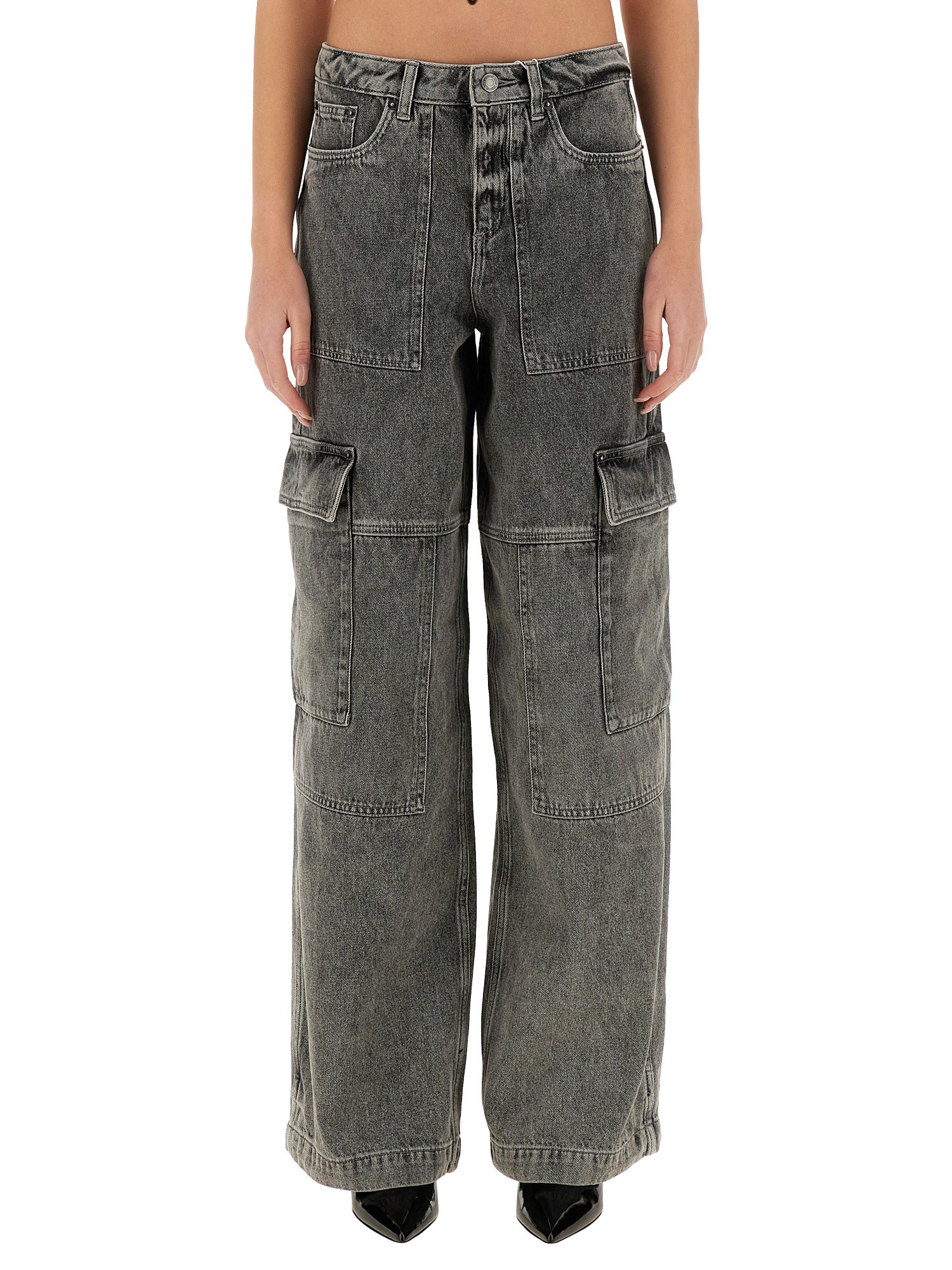 Michael Michael Kors Cargo Jeans In Grey