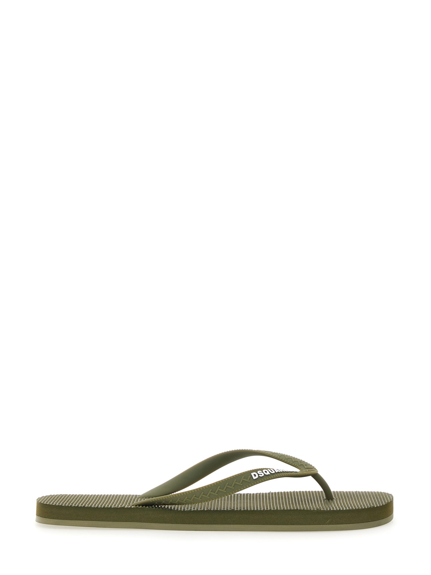 Shop Dsquared2 Rubber Thong Sandal In Green