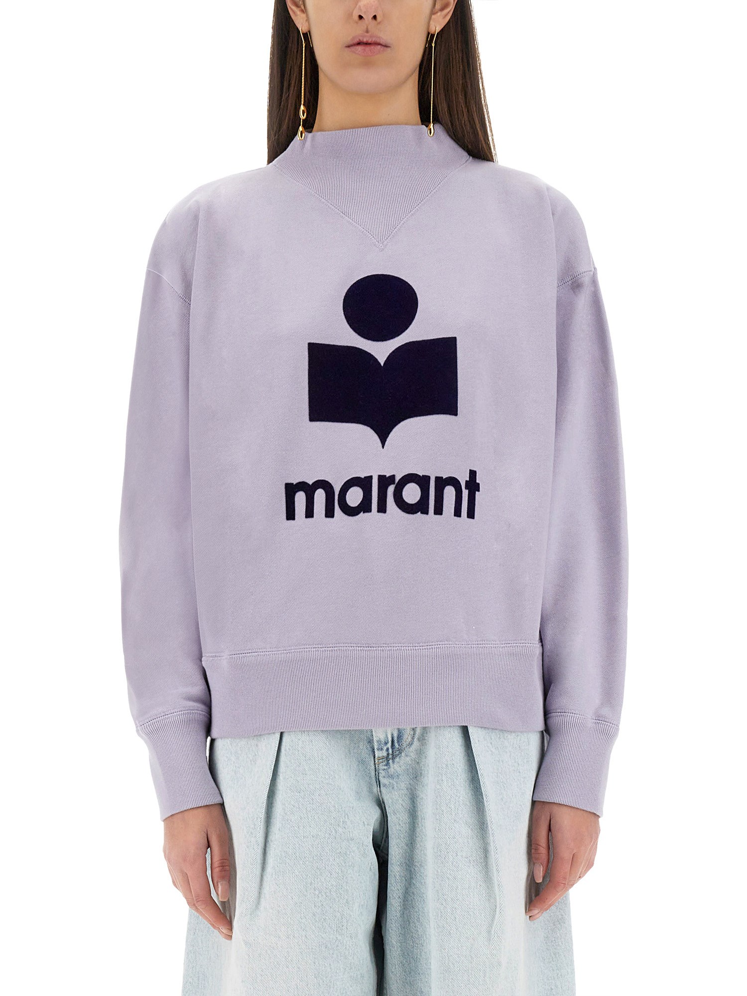 Shop Isabel Marant Étoile "moby" Sweatshirt In Lilac