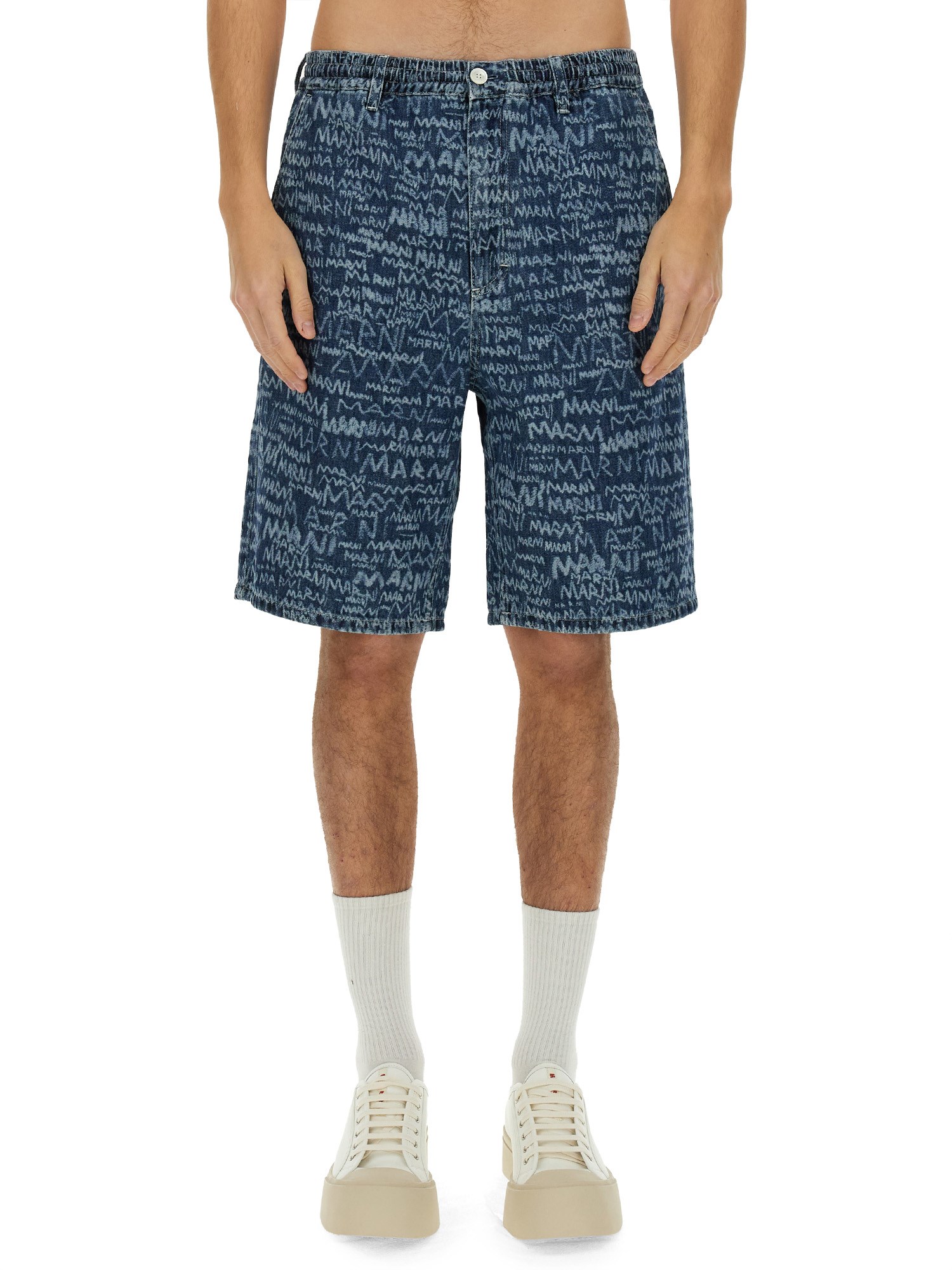 marni short in denim