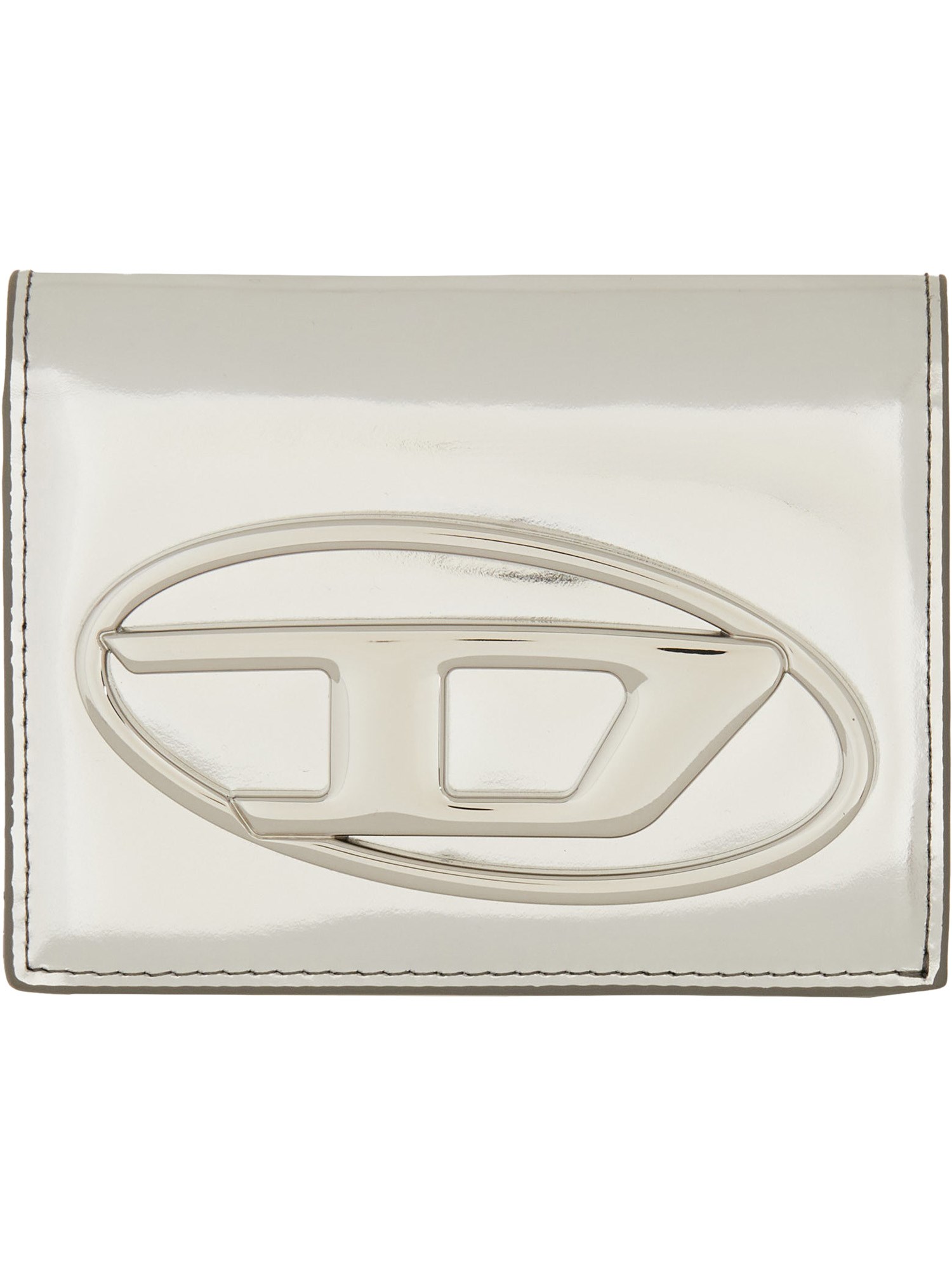 Diesel Trifold Wallet In Silver