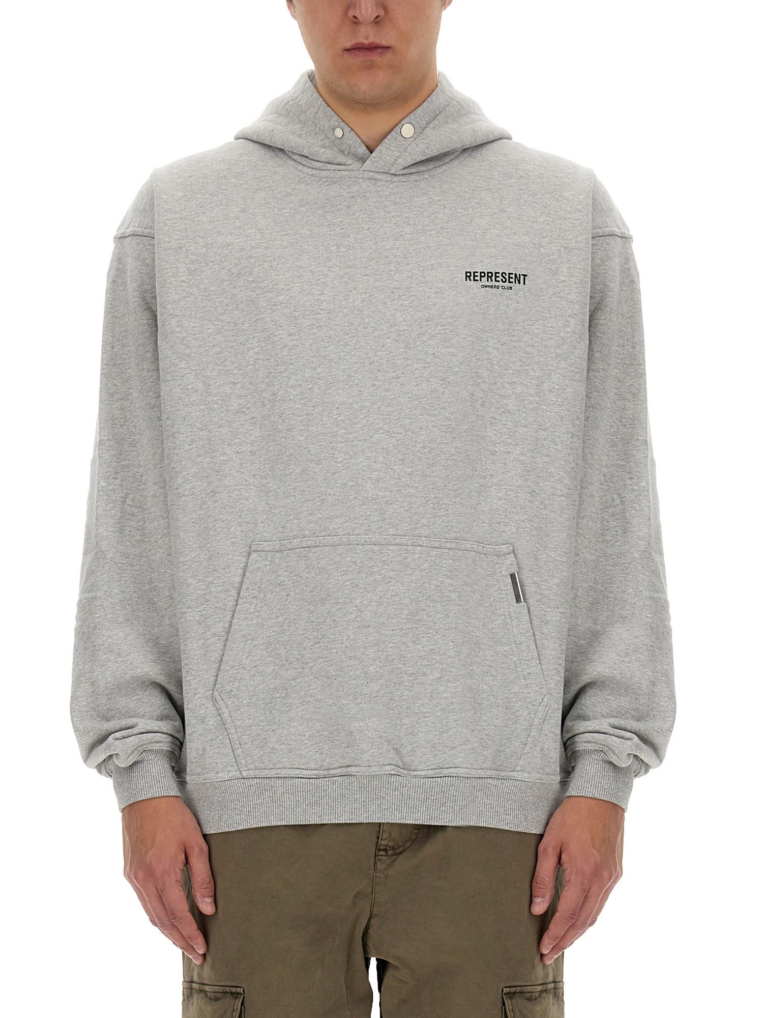 Represent Sweatshirt With Logo In Grey