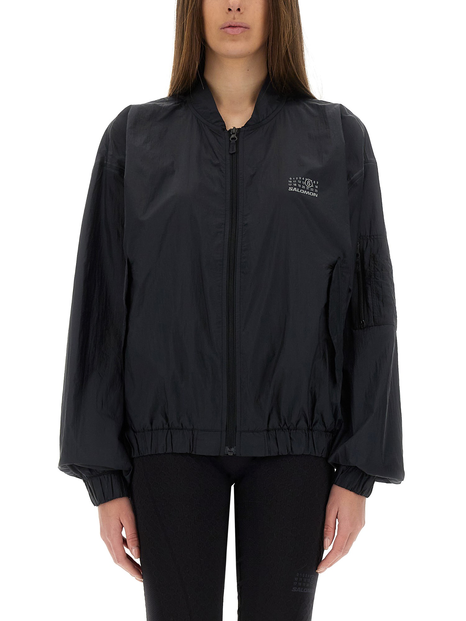 Mm6 Maison Margiela Oversized Bomber Jacket Jackets Black In Black