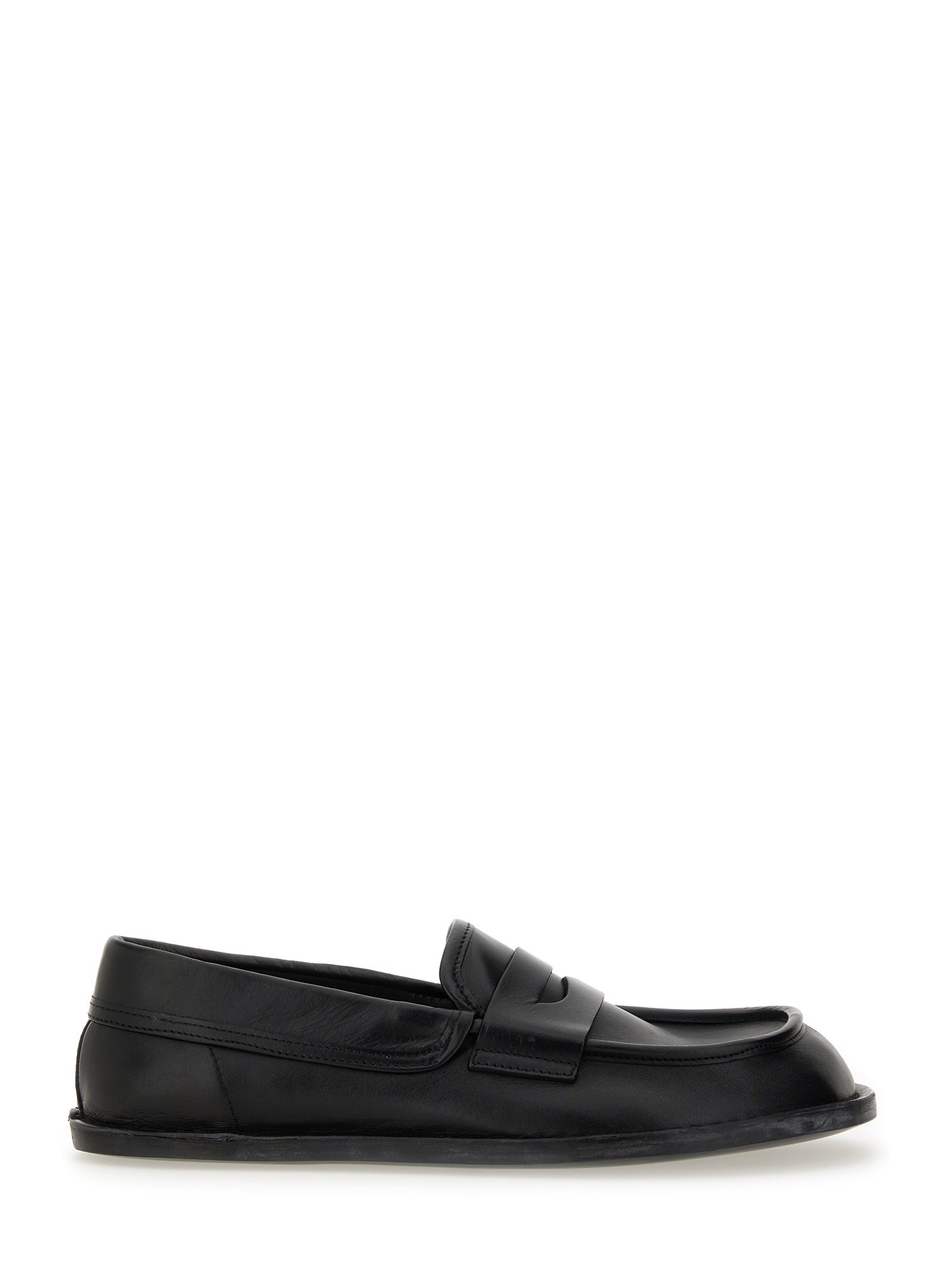 Moschino Desert Penny Strap Loafers In Black