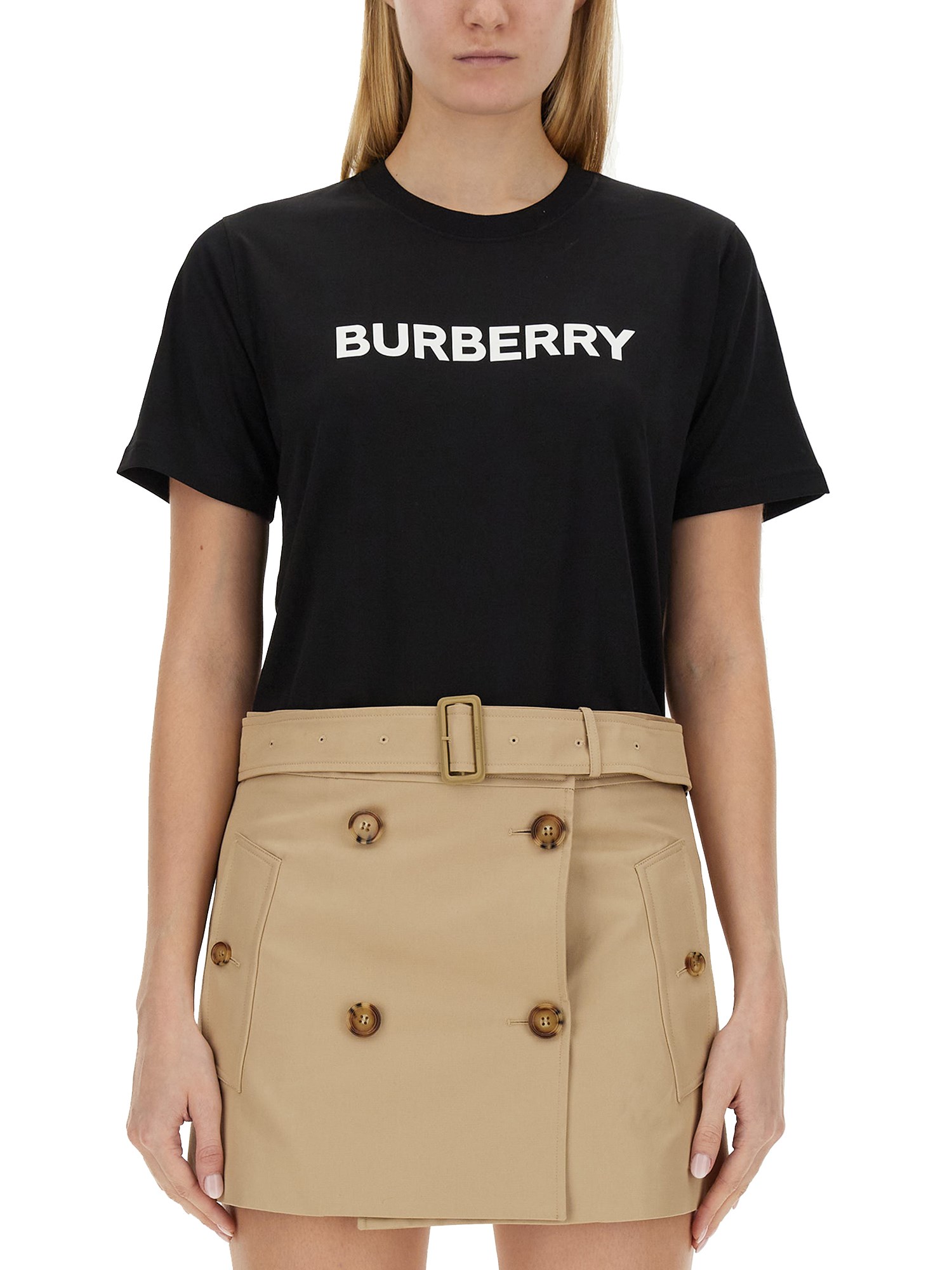 Burberry Black T-shirt With Bold Logo Design
