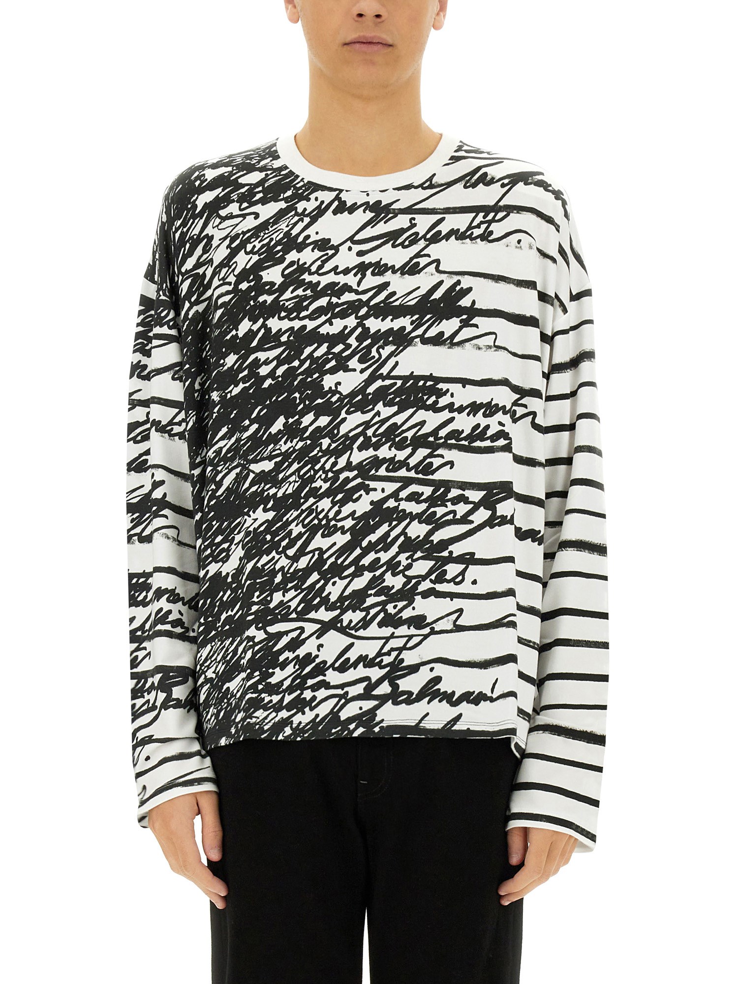Balmain "love Letter" T-shirt In Multicolour