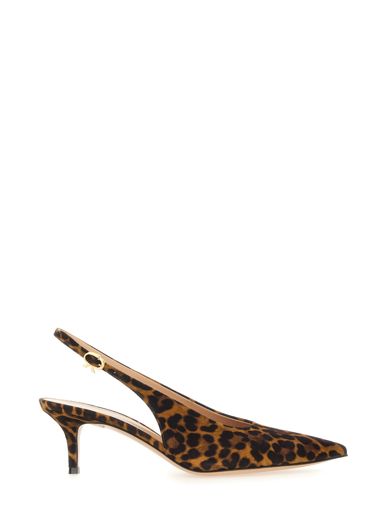 Gianvito Rossi Pointed Logo High-heeled Sandals In Animalier