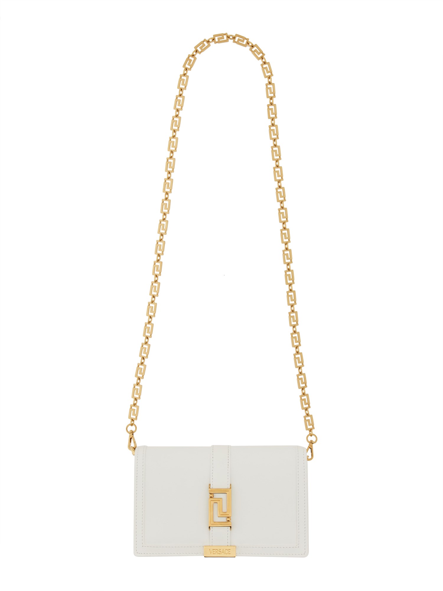 Versace Mini "greca Goddess" Bag In White