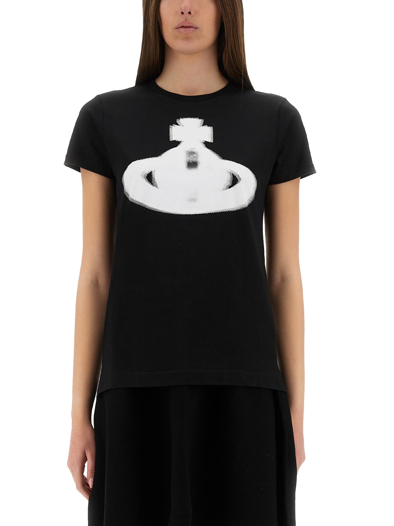 Shop Vivienne Westwood "halftone Orb" T-shirt In Black